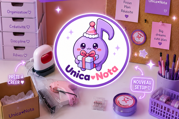 Atelier Unica Nota avec presse à chaud VEVOR et mugs personnalisés