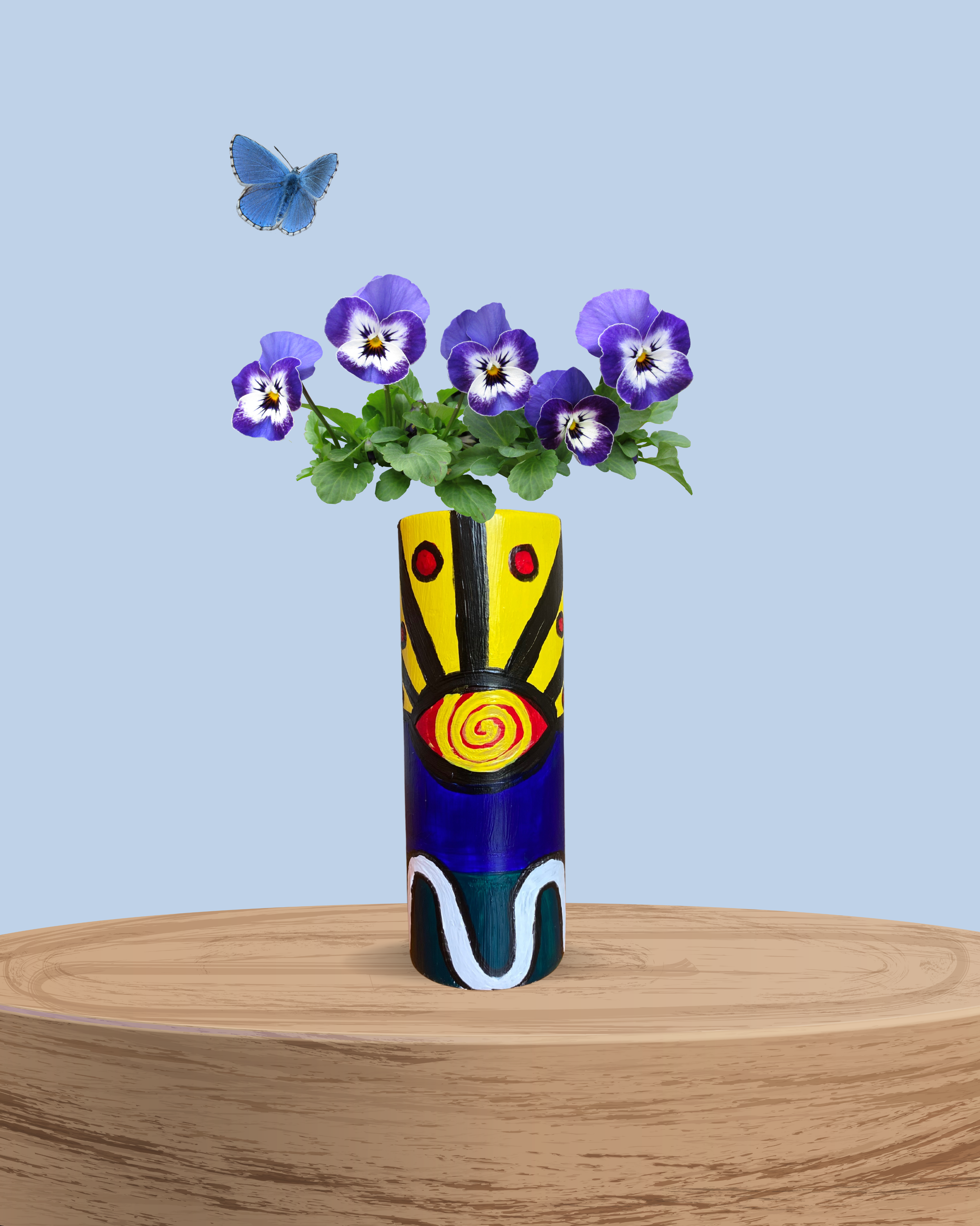 🧿 Vase d’Art Unique Peint à la Main – "L’Œil Solaire" | Unica Nota – 1 of a Kind n°1