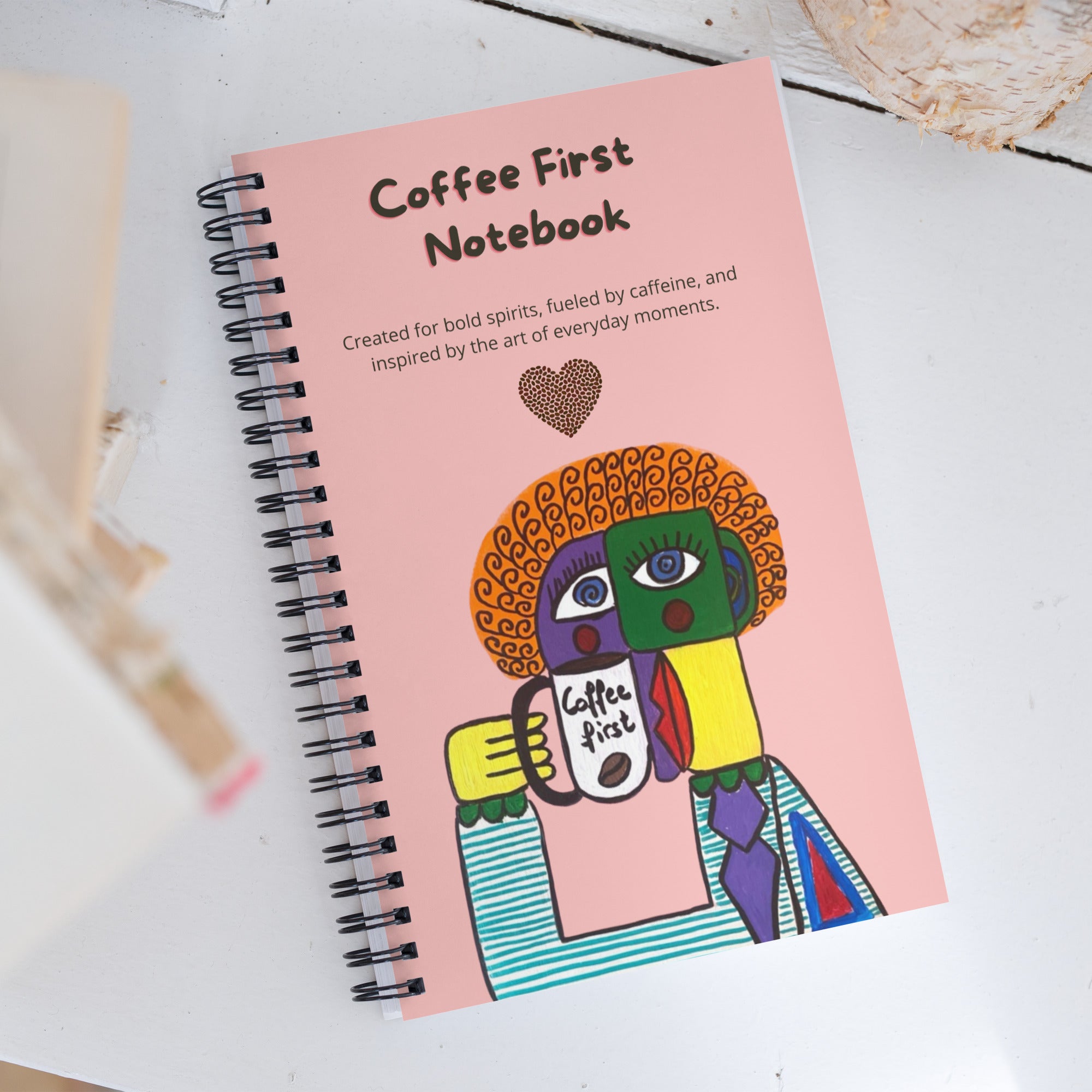 Carnet Coffee First - Design artistique de Unica Nota