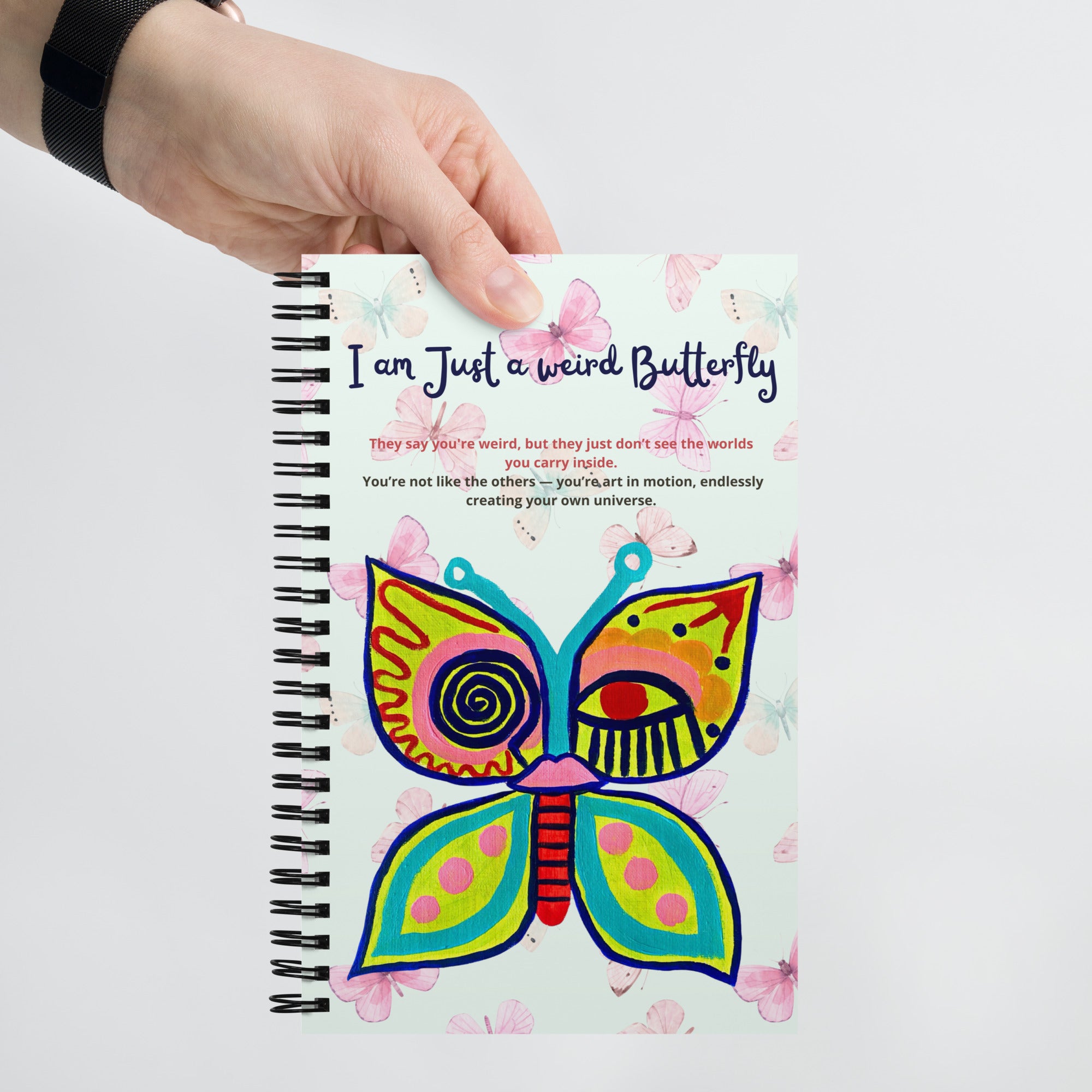 Carnet artistique "I am Just a weird Butterfly" de chez Unica Nota. 
