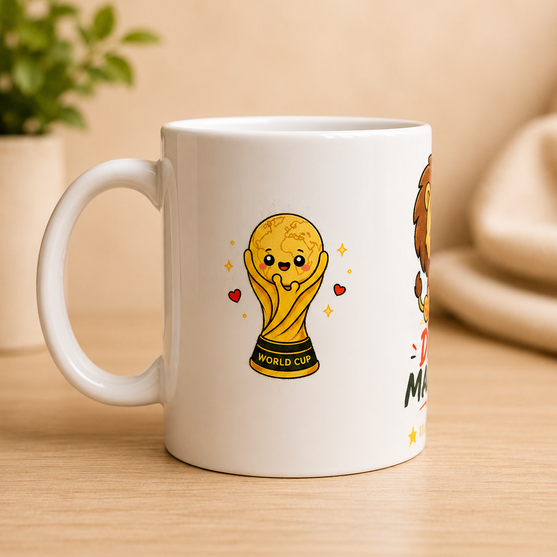 Face Coupe du Monde du mug Dima Maghrib de Unica Nota - Idéal pour cadeau supporteurs 