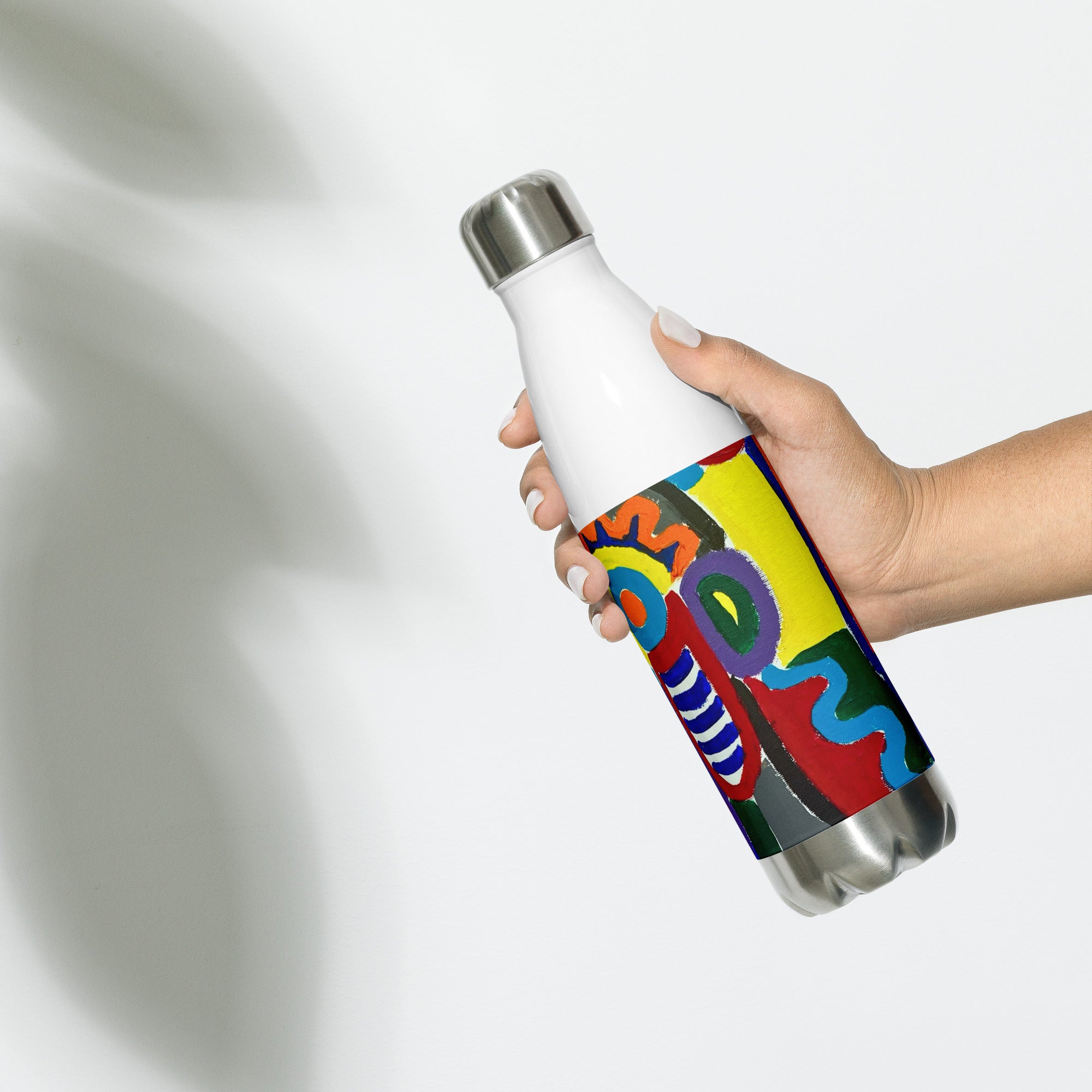 "Gourde artistique Éclat d’Émotions – design abstrait multicolore inspiré d’une peinture à la main – Unica Nota"