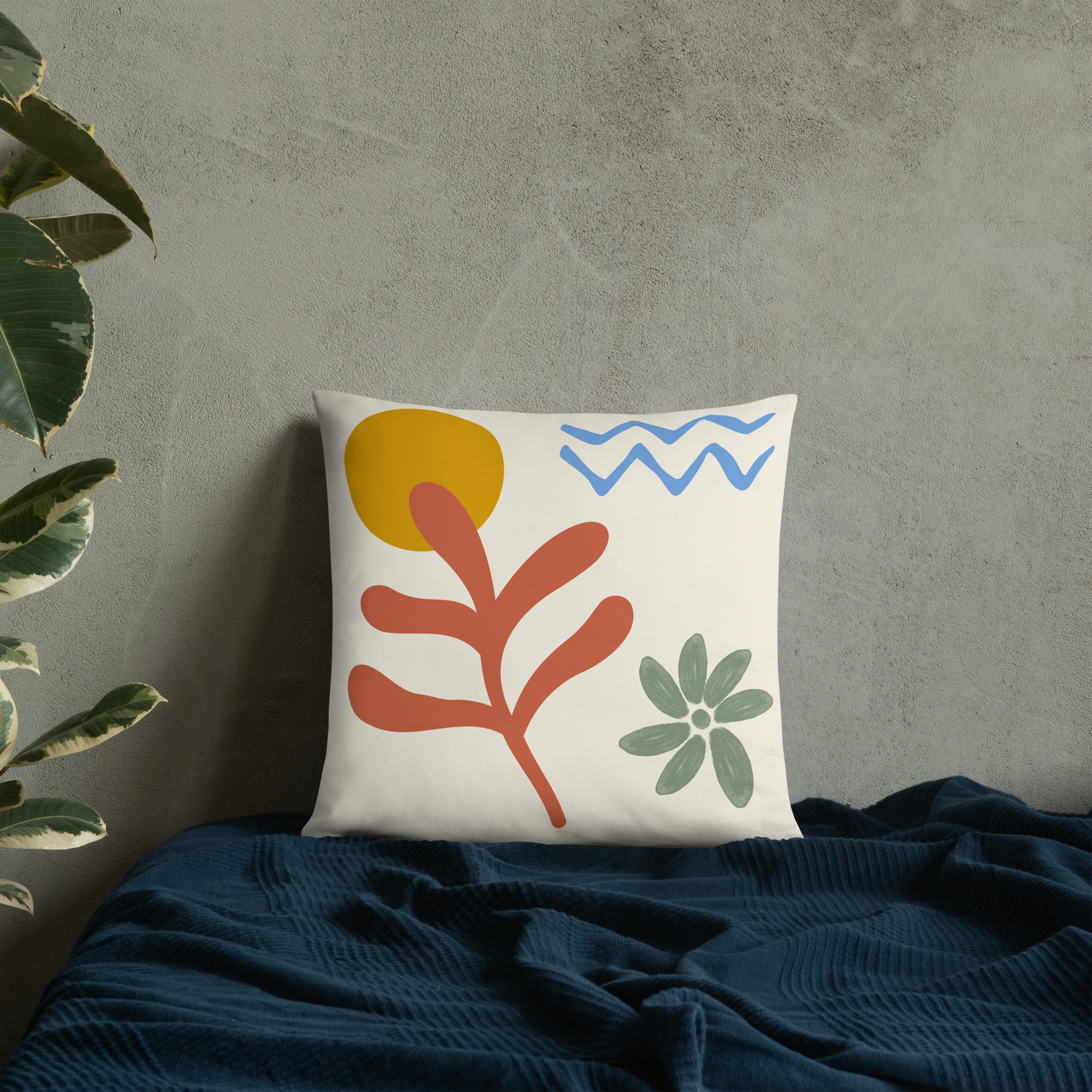 Housse de coussin 18x18 Motifs Ethniques Modernes – design premium boho chic – Unica Nota

