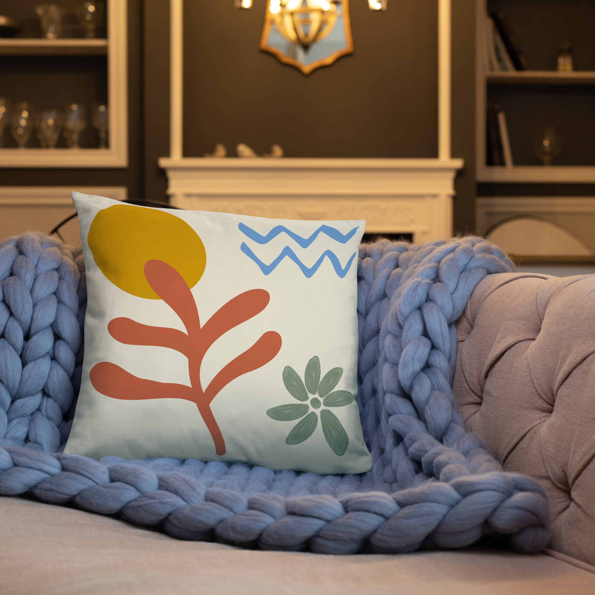 Housse de coussin 18x18 Motifs Ethniques Modernes – design premium boho chic – Unica Nota

