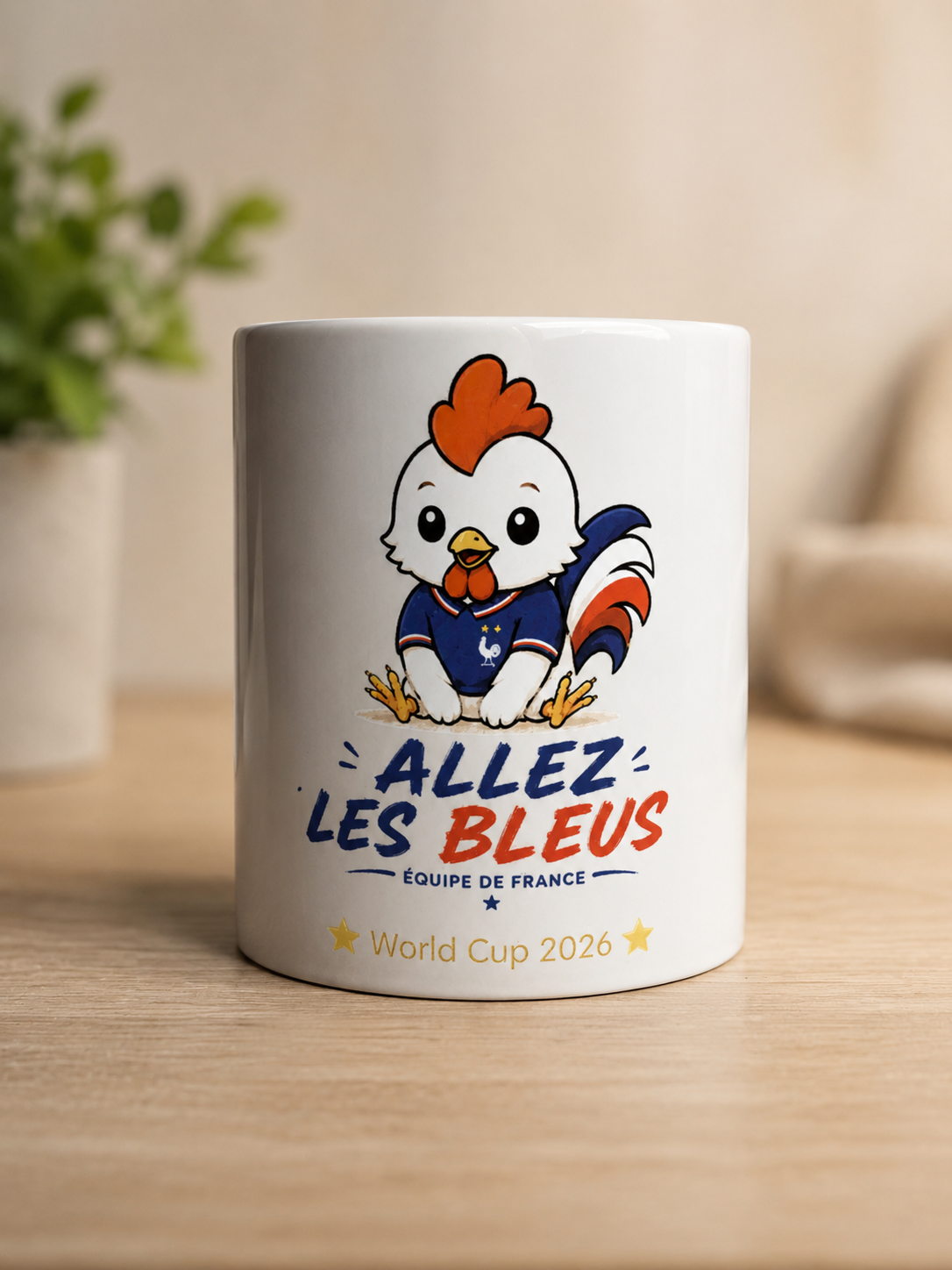 Mug supporteurs de l'équipe de France avec texte: Allez Les Bleus. Idéal comme cadeau 