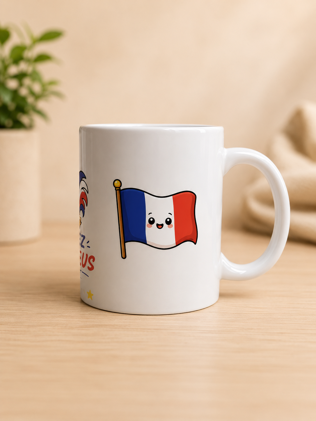 Face Drapeau France pour le Mug Allez Les bleus de Unica Nota
