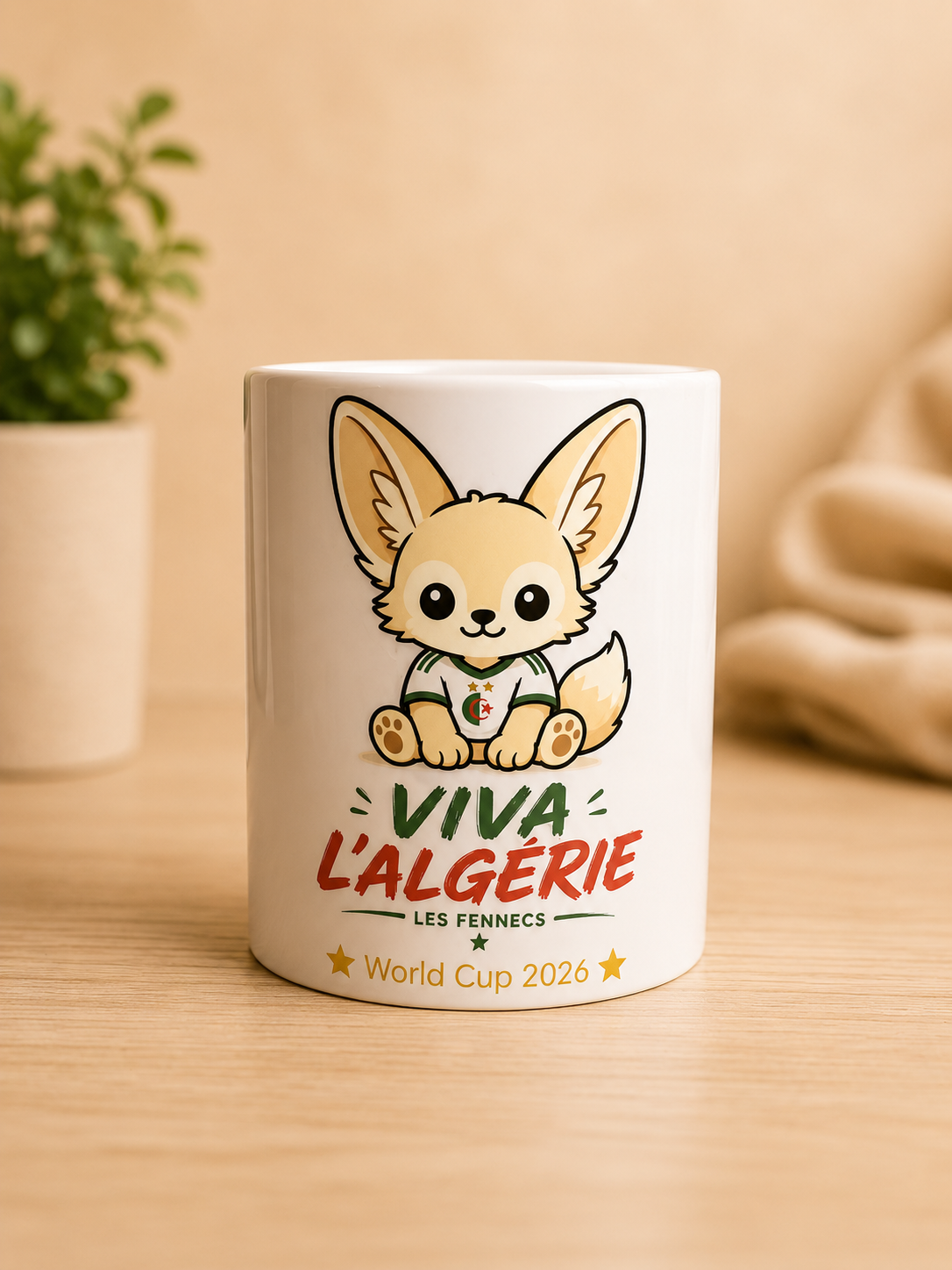 Mug "Viva L'Algérie" pour les supporteurs algériens dans la coupe du Monde. Idéal comme cadeau. 