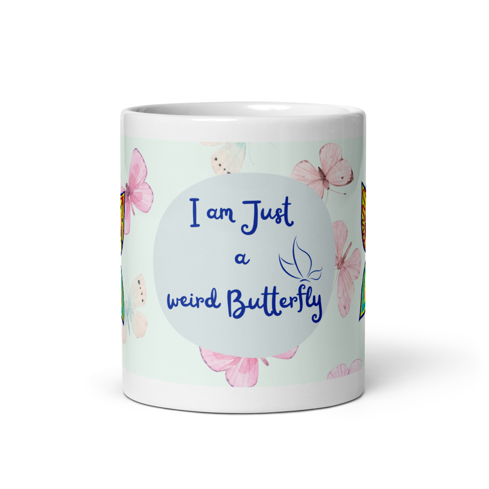 I am Just a weird Butterfly - unica Nota mug design