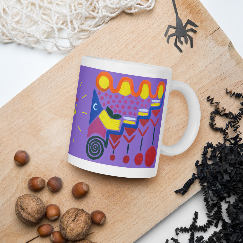 Mug vibratoire Awaken Your Soul Code – design en langage de lumière – message spirituel inspirant – Unica Nota