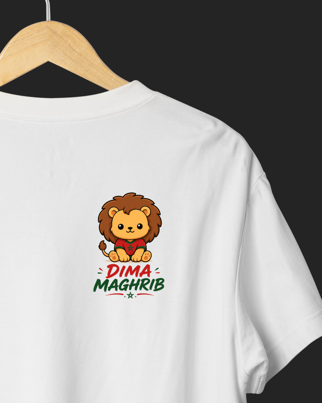T-shirt pour les supporteurs de l'équipe marocaine de foot - Design unique de Unica Nota