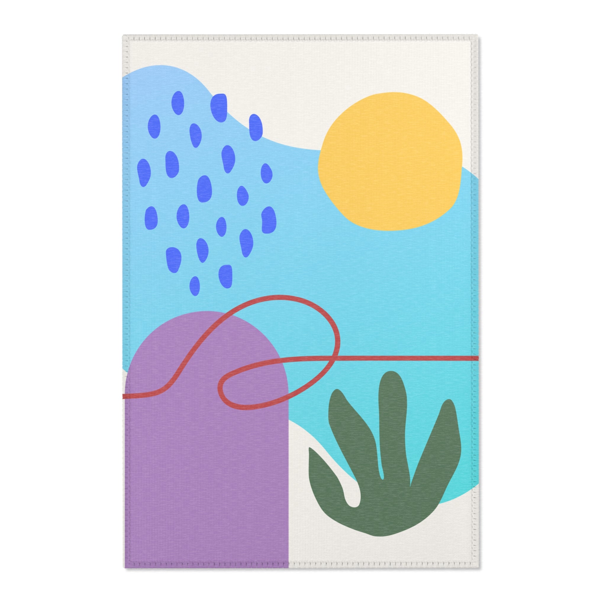 Tapis Soleil Moderne – design abstrait coloré – décoration bohème chic – Unica Nota