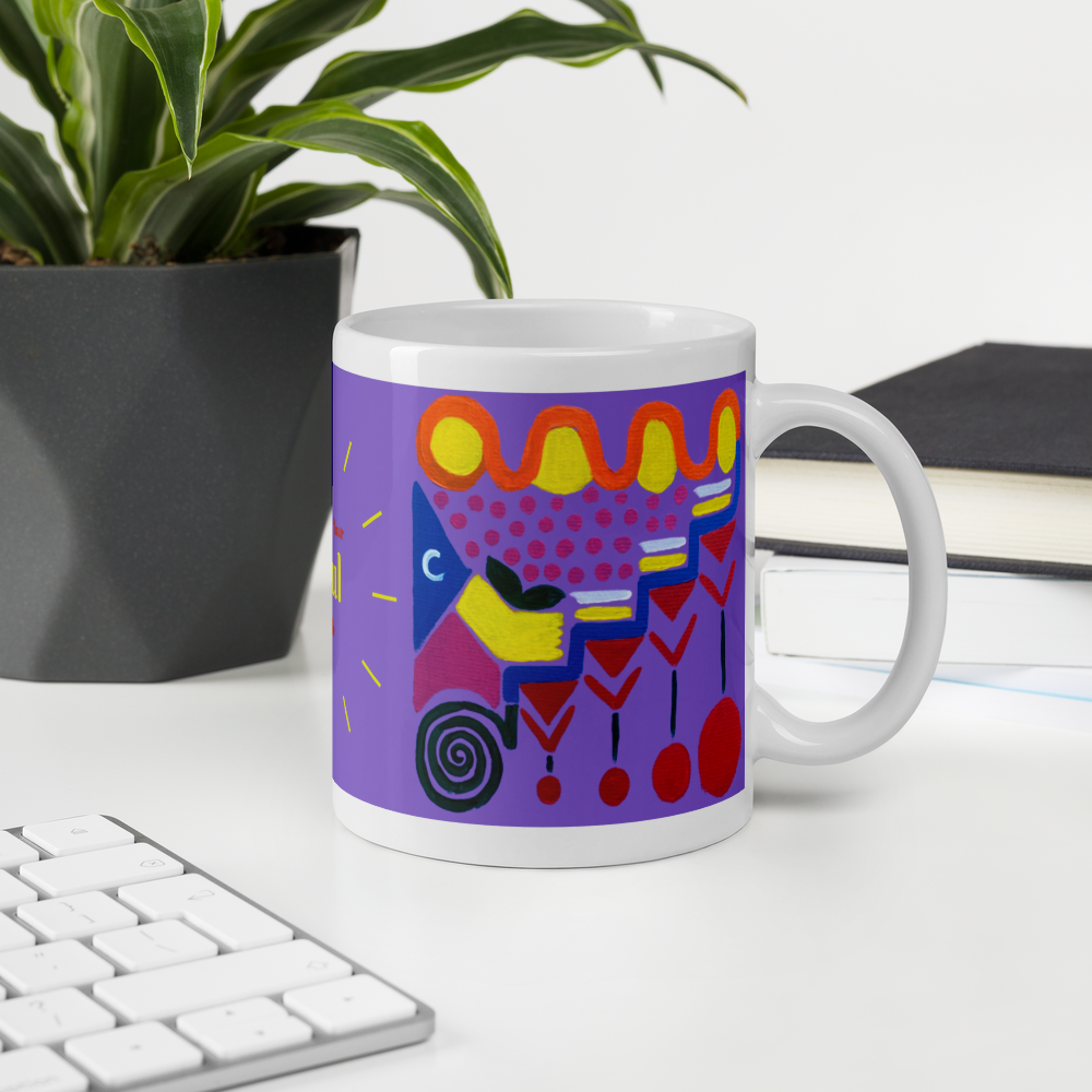 Mug vibratoire Awaken Your Soul Code – design en langage de lumière – message spirituel inspirant – Unica Nota