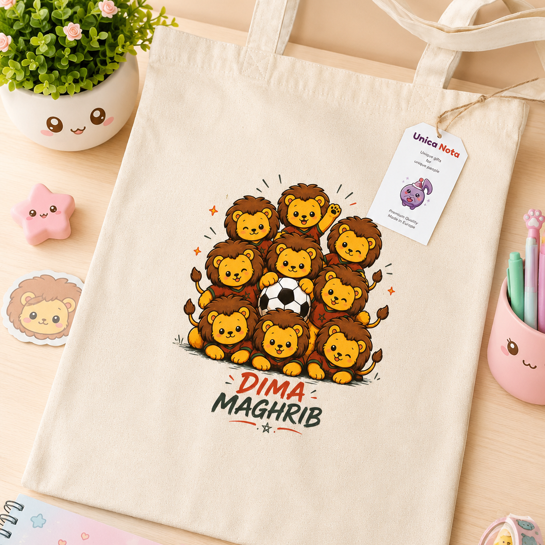 Tote Bag unique de la marque Unica Nota pour les supporteurs Marocains (Coup du monde 2026)