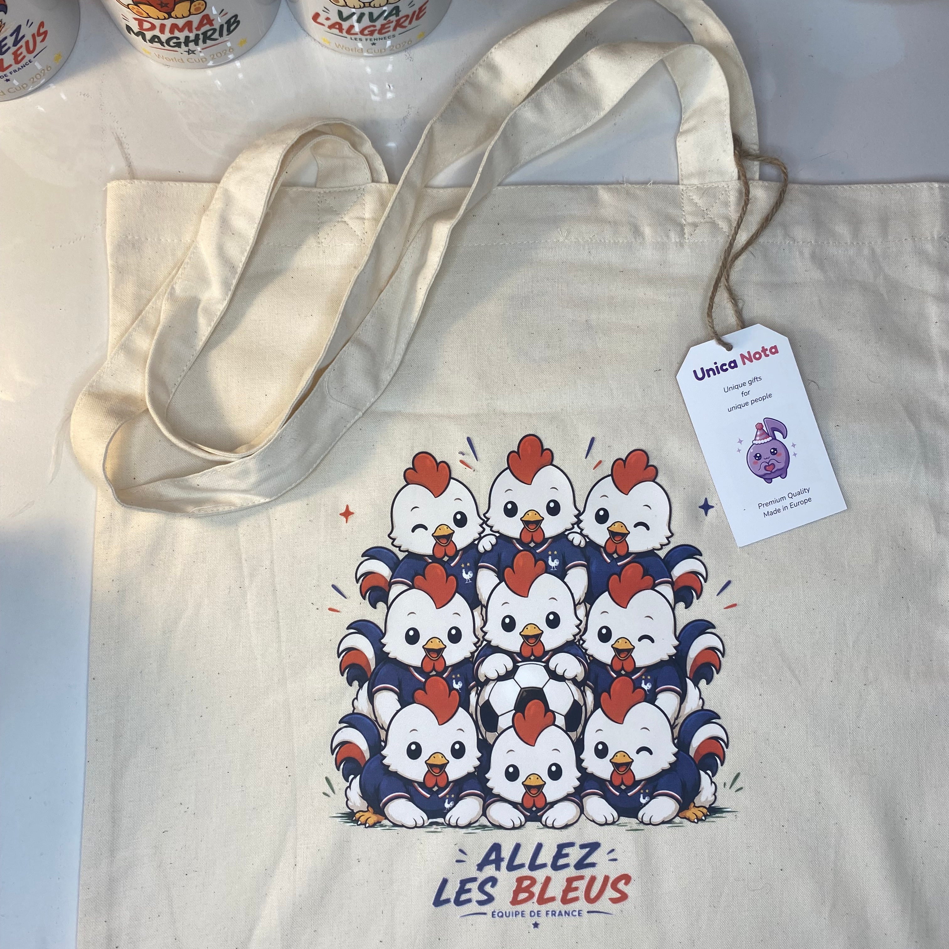 Tote Bag unique pour les supporteurs des bleus. 