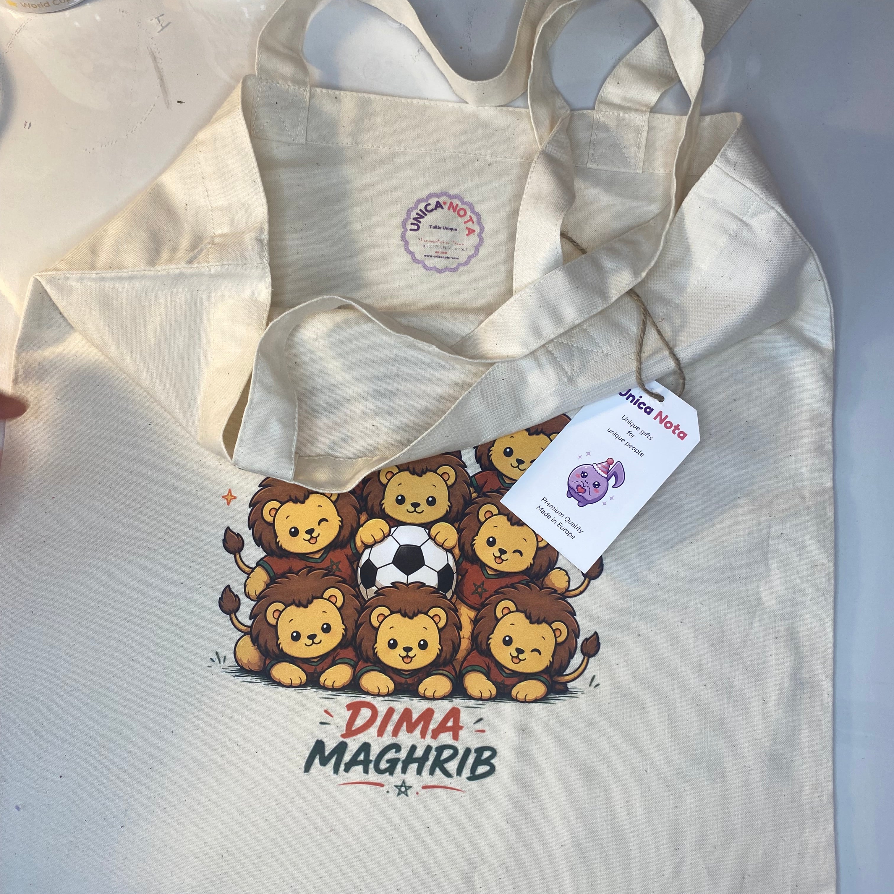 Tote Bag Dima Maghrib pour les supporteurs Marocains (Coupe du Monde 2026)