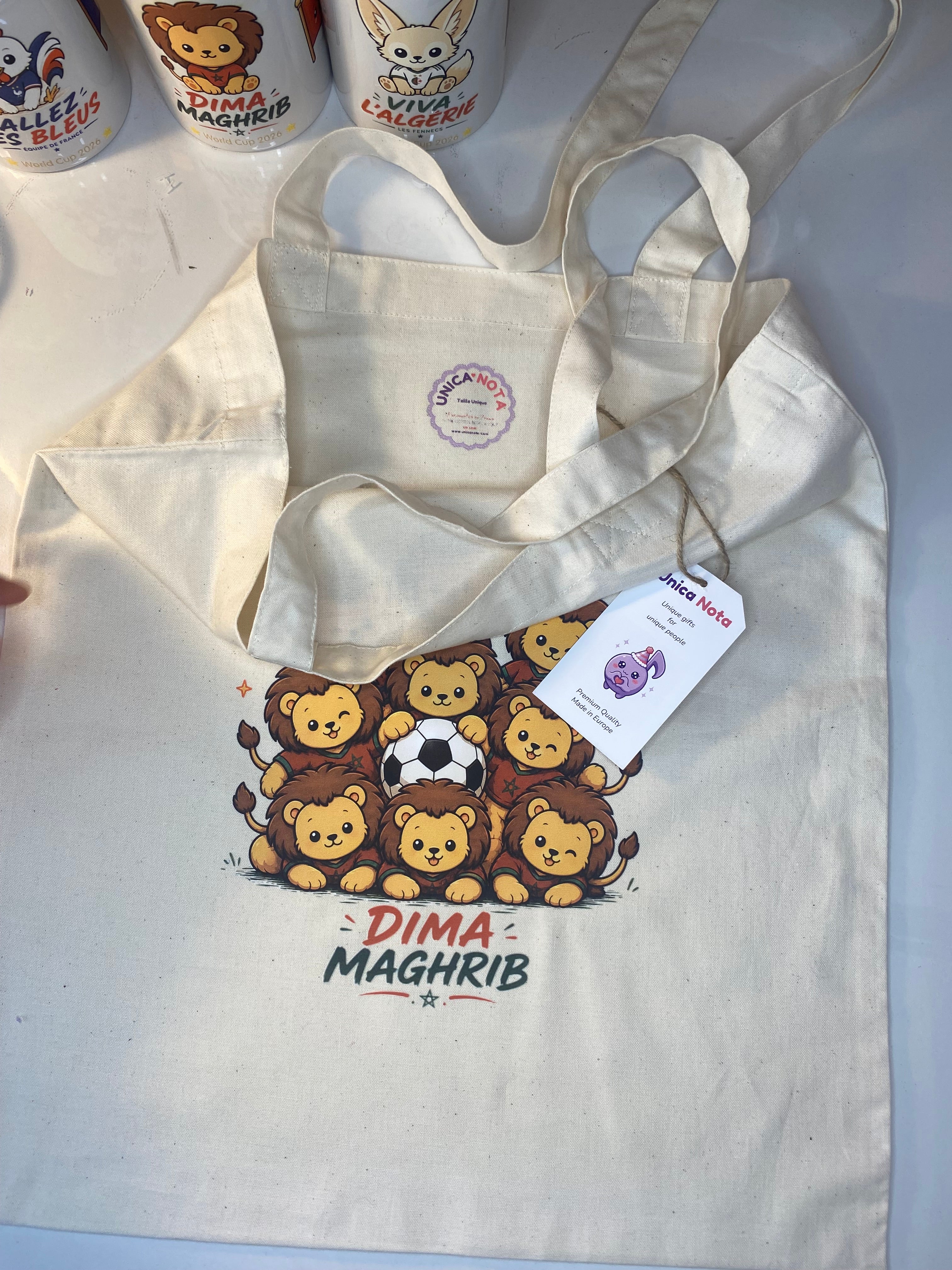 Tote Bag Dima Maghrib pour les supporteurs Marocains (Coupe du Monde 2026)