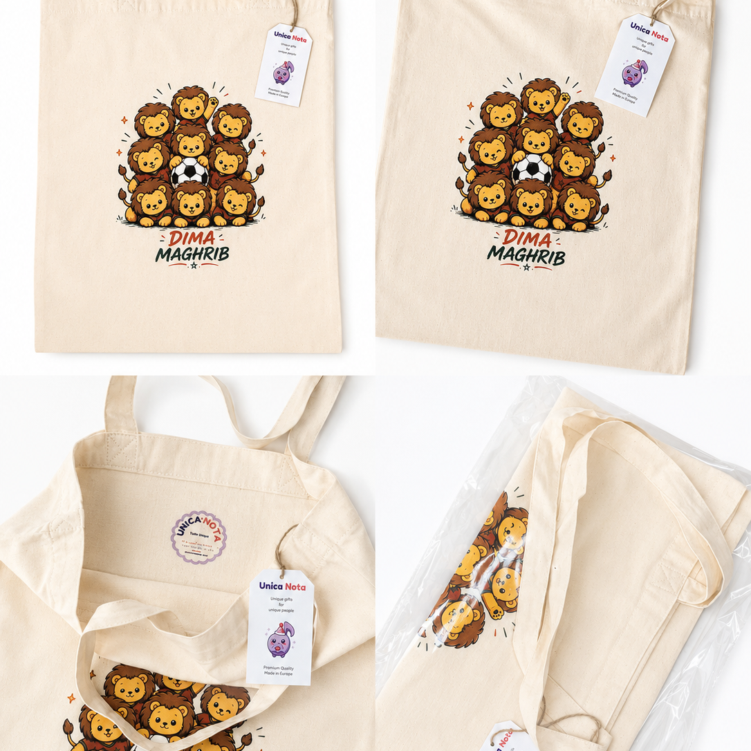 Notre Tote Bag unique est fait pour les supporteurs marocains durant la coupe du monde 2026