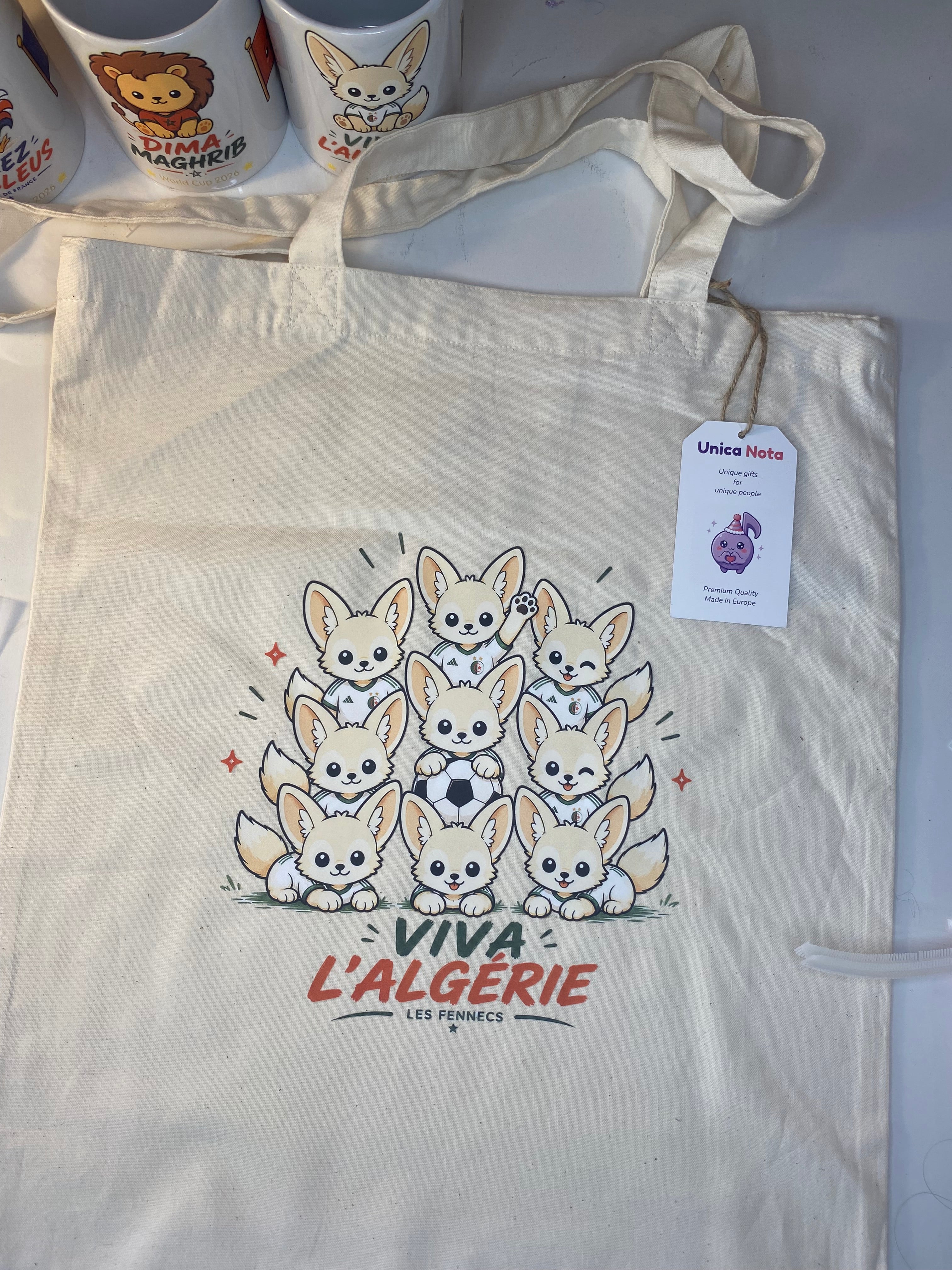 Tote Bag Unique pour les supporteurs algériens durant la coupe du monde - Cadeau idéale