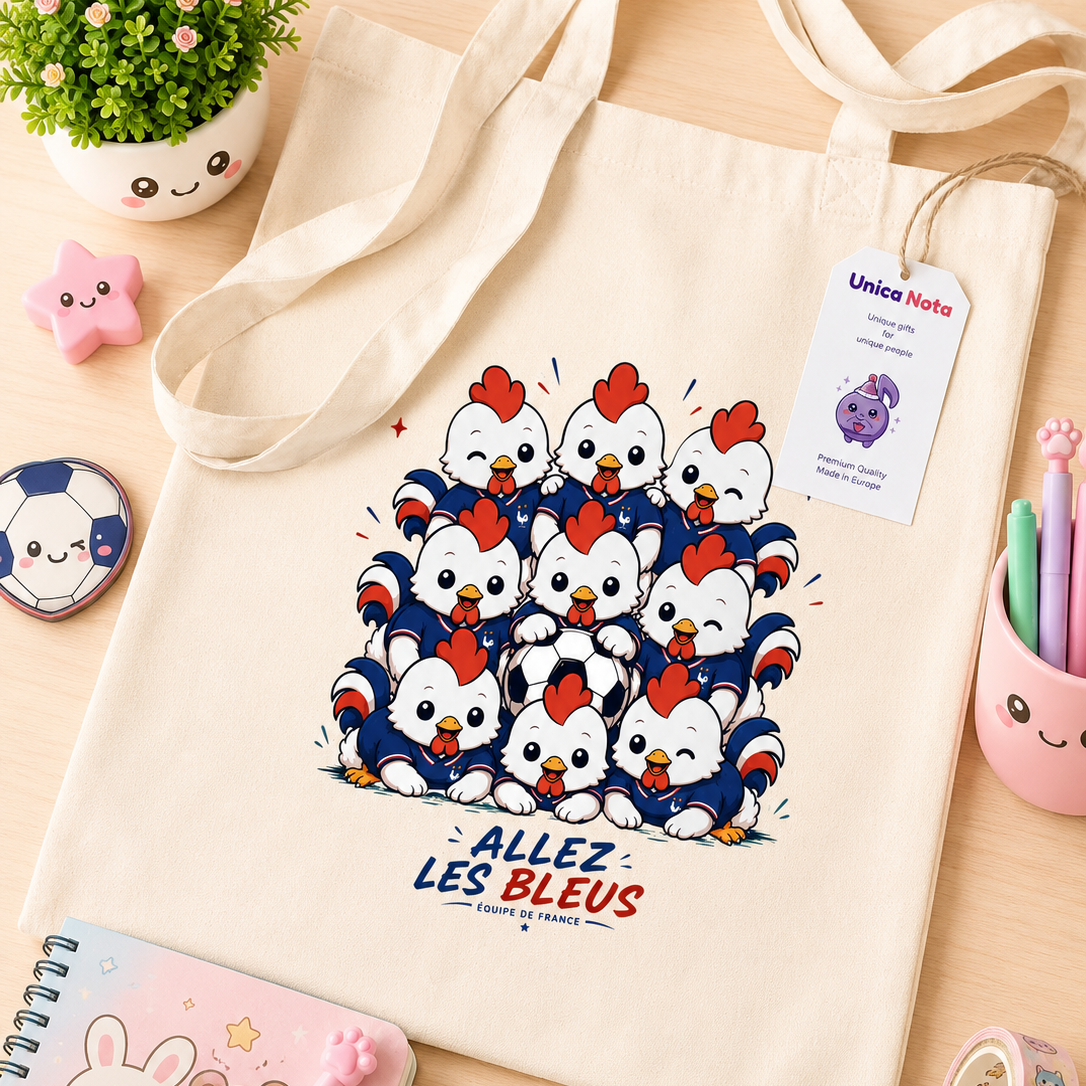 Tote Bag pour les supporteurs Français de la coupe du monde signée Unica Nota