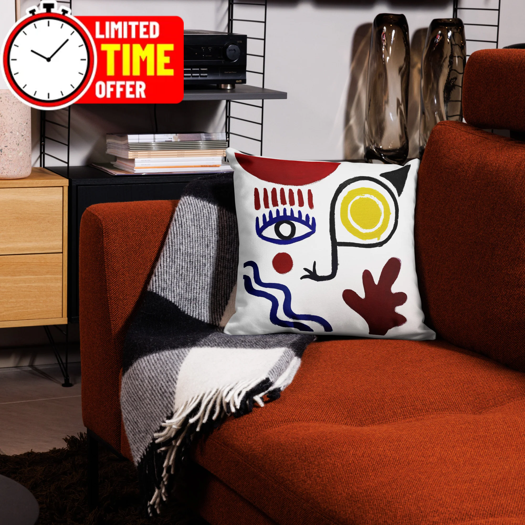 Badged - Housse de coussin Inspire le Calme – design artistique bohème chic & esprit sérénité | Unica Nota