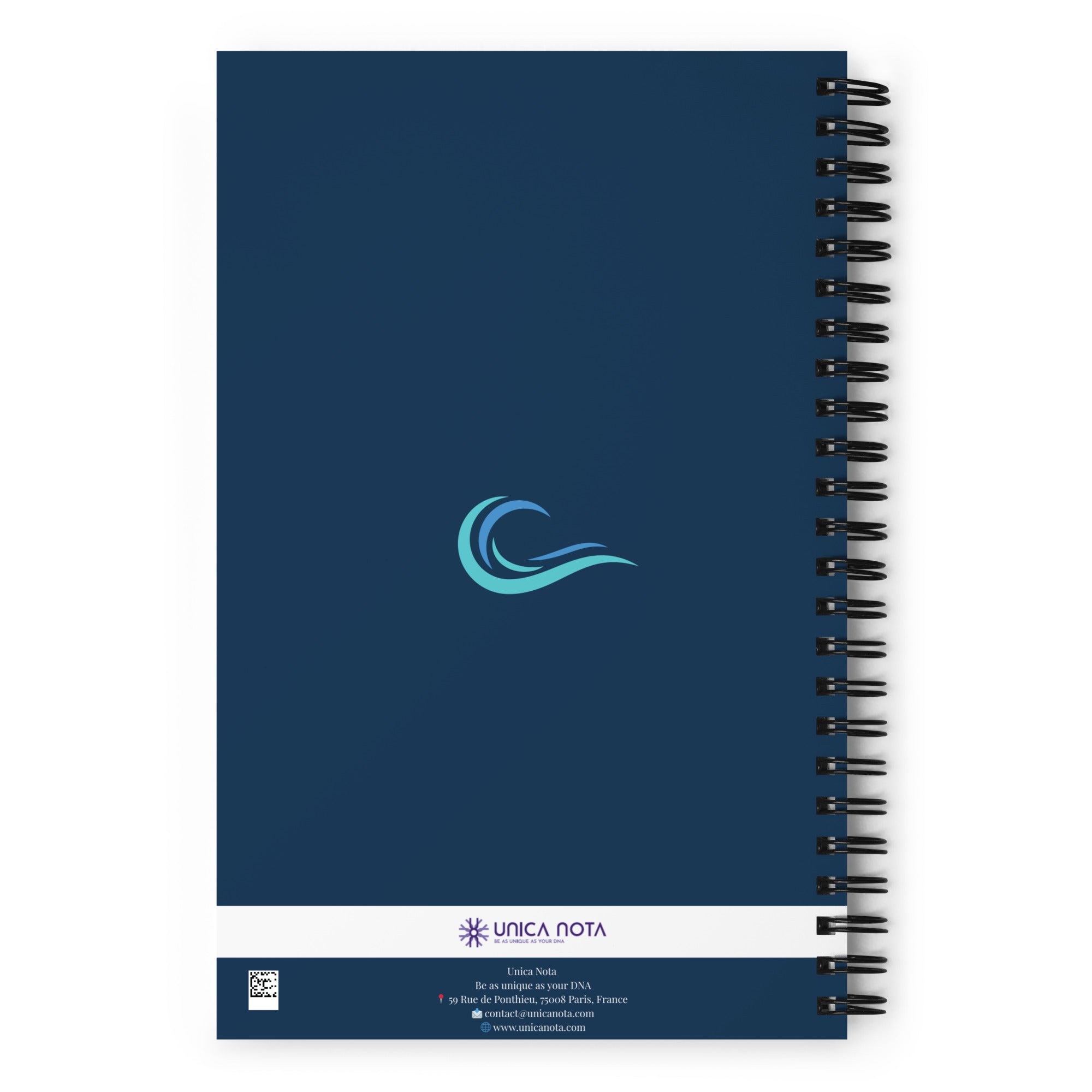 Carnet à spirale L’Analytique – design bleu profond – pour structurer ses idées avec clarté – Unica Nota

