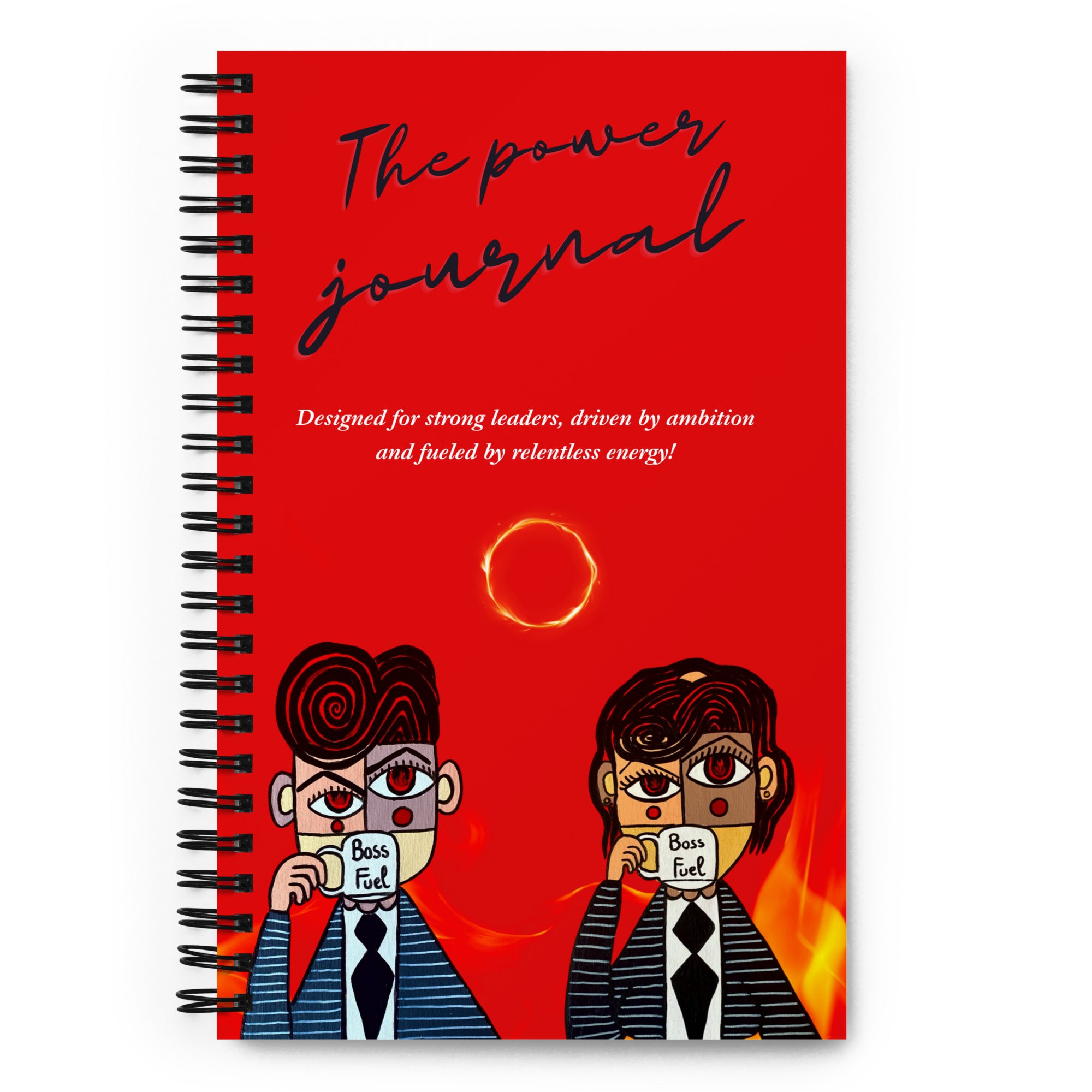 Carnet à spirale L’Ambitieux – design rouge vibrant – énergie, clarté et leadership – Unica Nota

