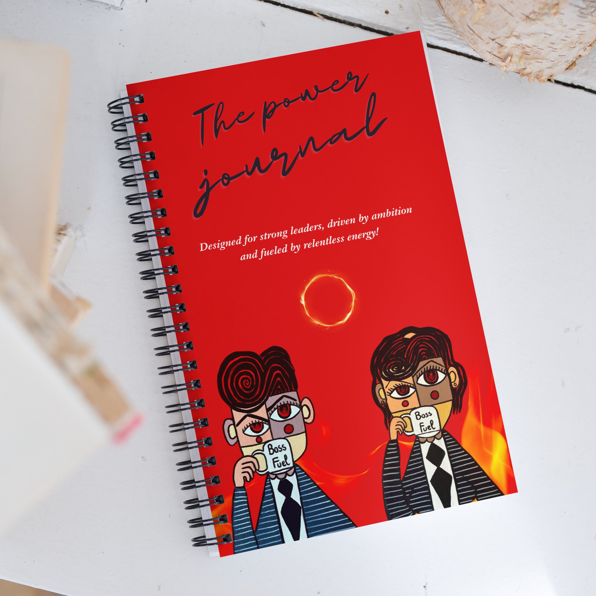 Carnet L’Ambitieux posé sur un bureau – outil pour leaders ambitieux – Unica Nota

