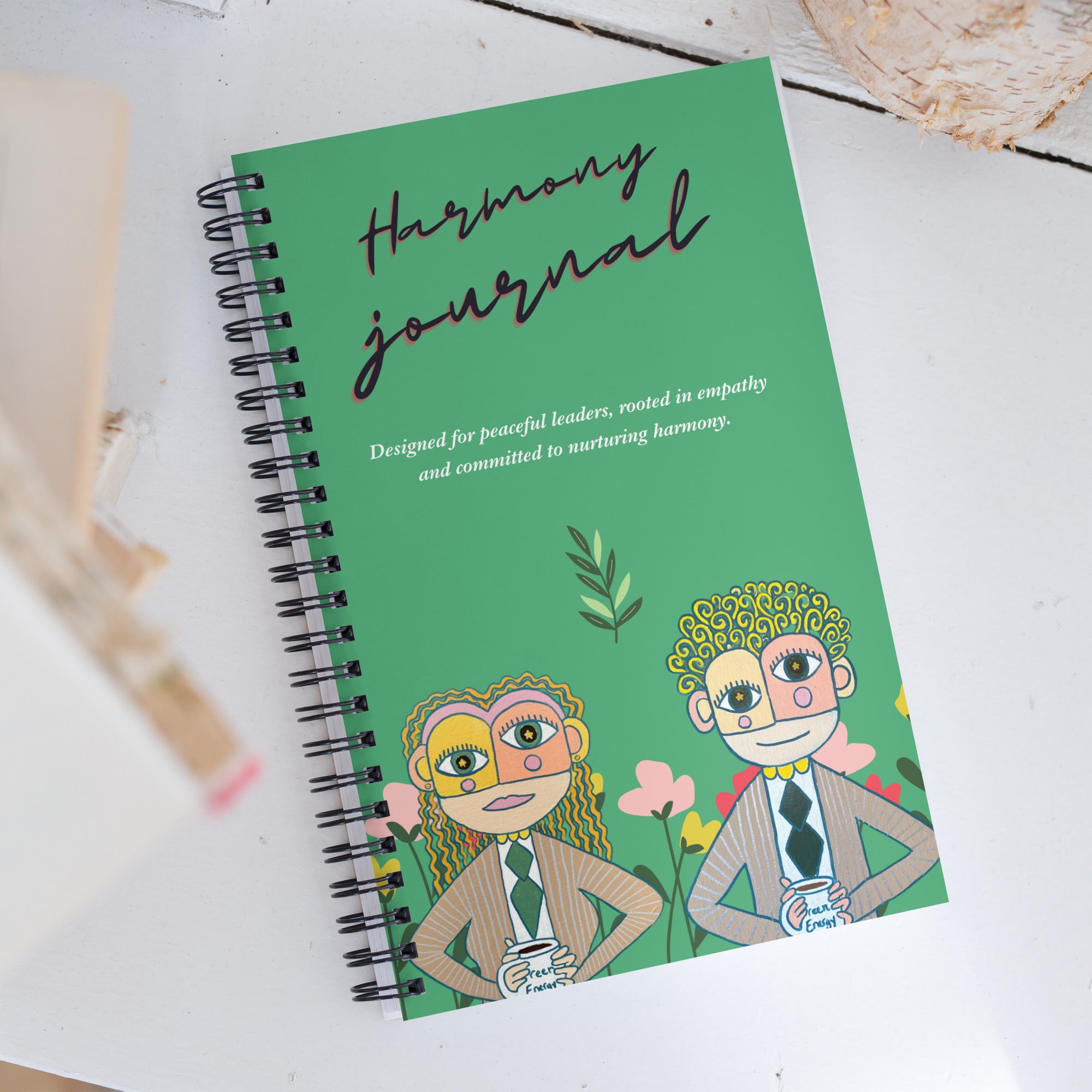 Harmony journal by Unica Nota (on a table)