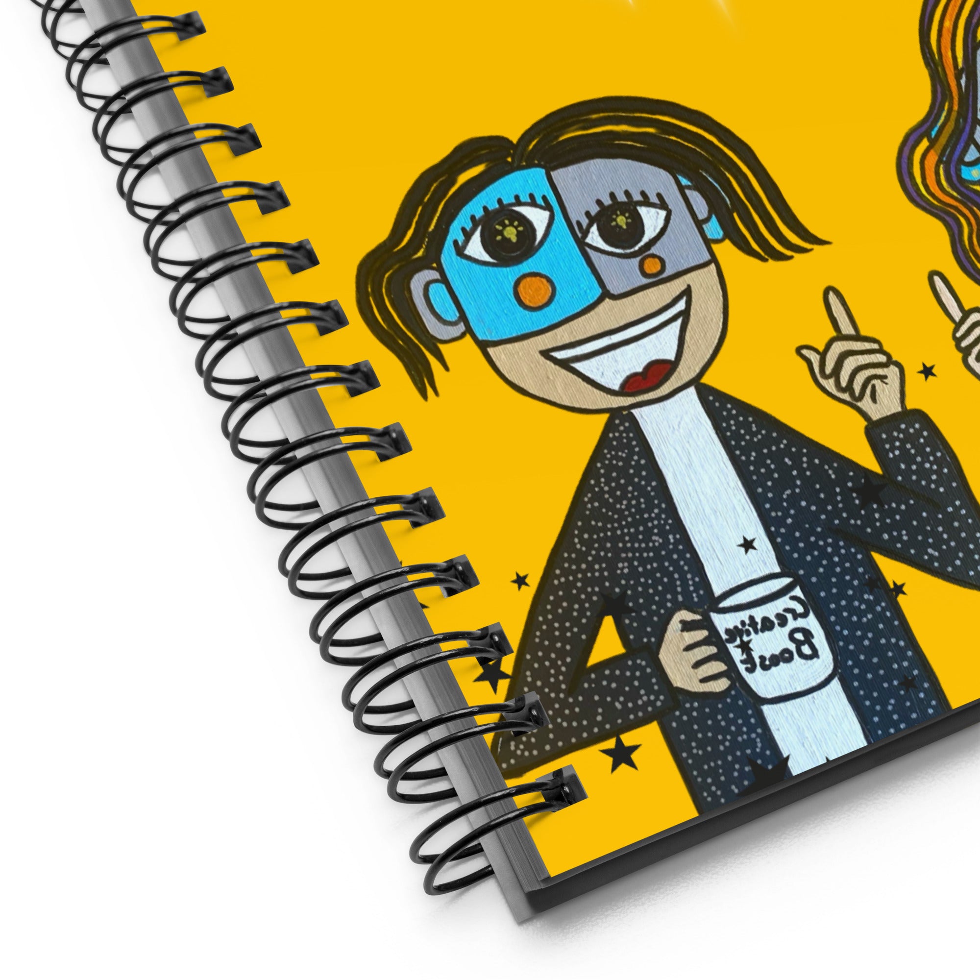 Carnet à spirale Le Créatif – design jaune éclatant – pour booster imagination et innovation – Unica Nota

