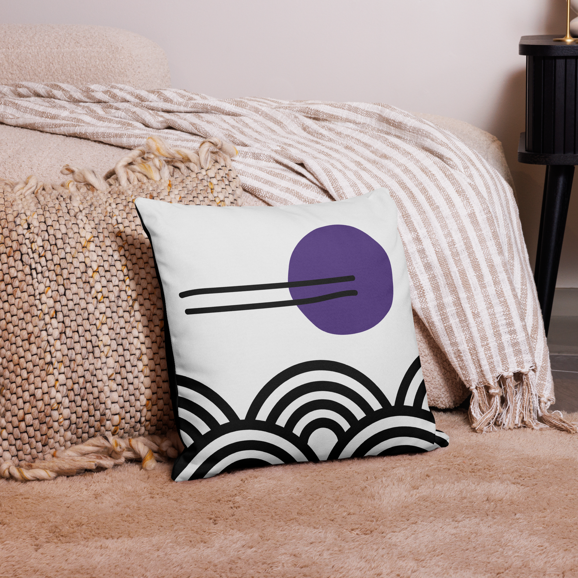 Housse de coussin Boho Beige – déco douce et moderne – Unica Nota

