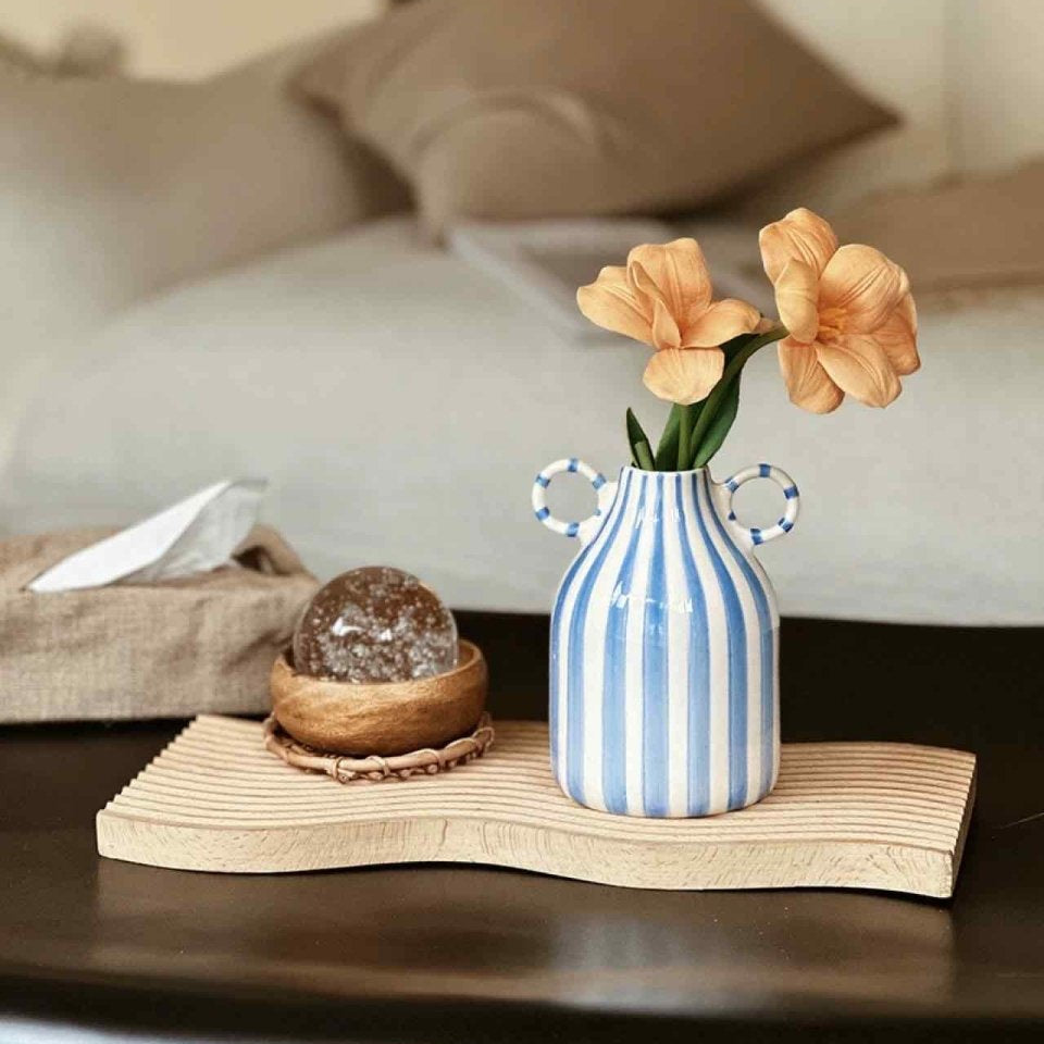 Hand-painted Whimsical Quirky Cute Dual-handle Vases-3