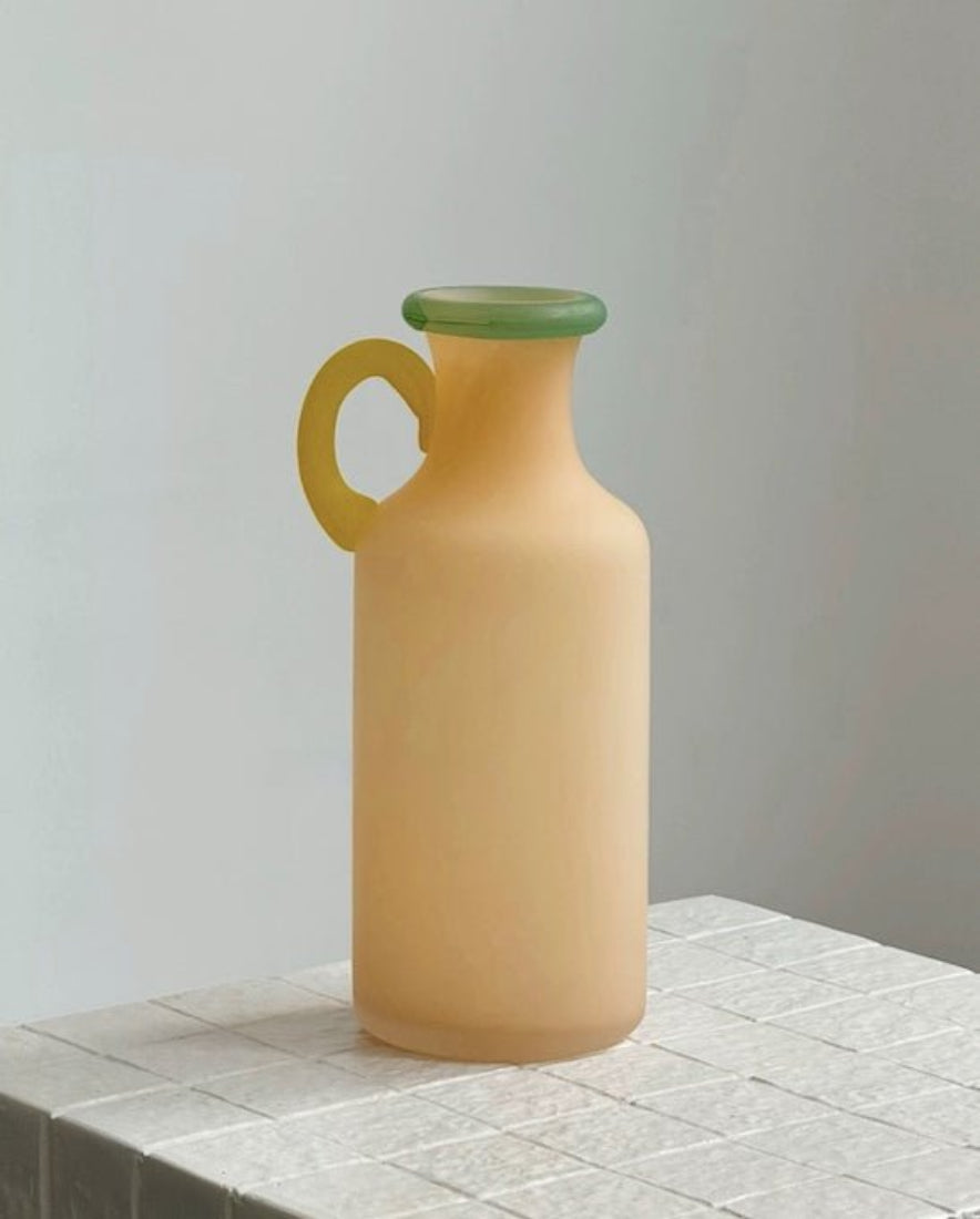 Handblown Bonbon Whimsical Pitcher Vase, Eclectic Table Setting Centrepieces