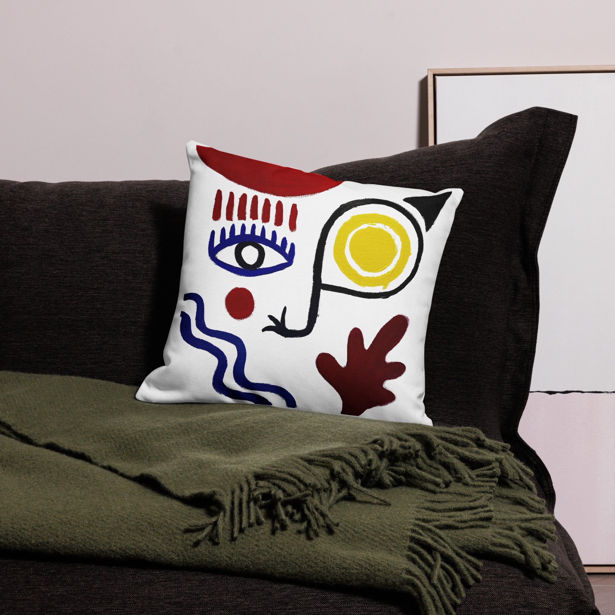 Housse de coussin Inspire le calme dans déco épurée – ambiance sereine – Unica Nota

