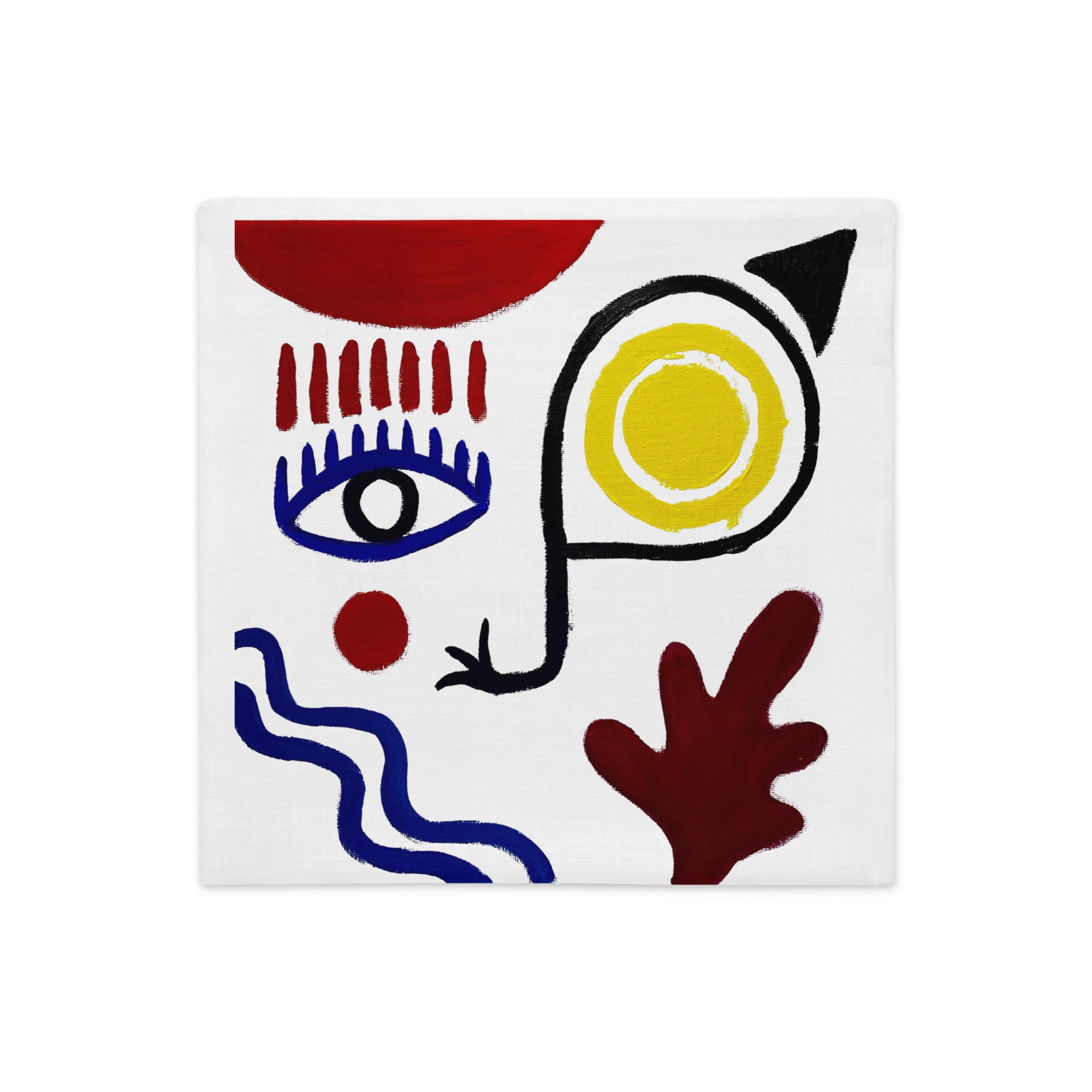 Motif artistique aux couleurs neutres – coussin Inspire le calme – style bohème chic – Unica Nota

