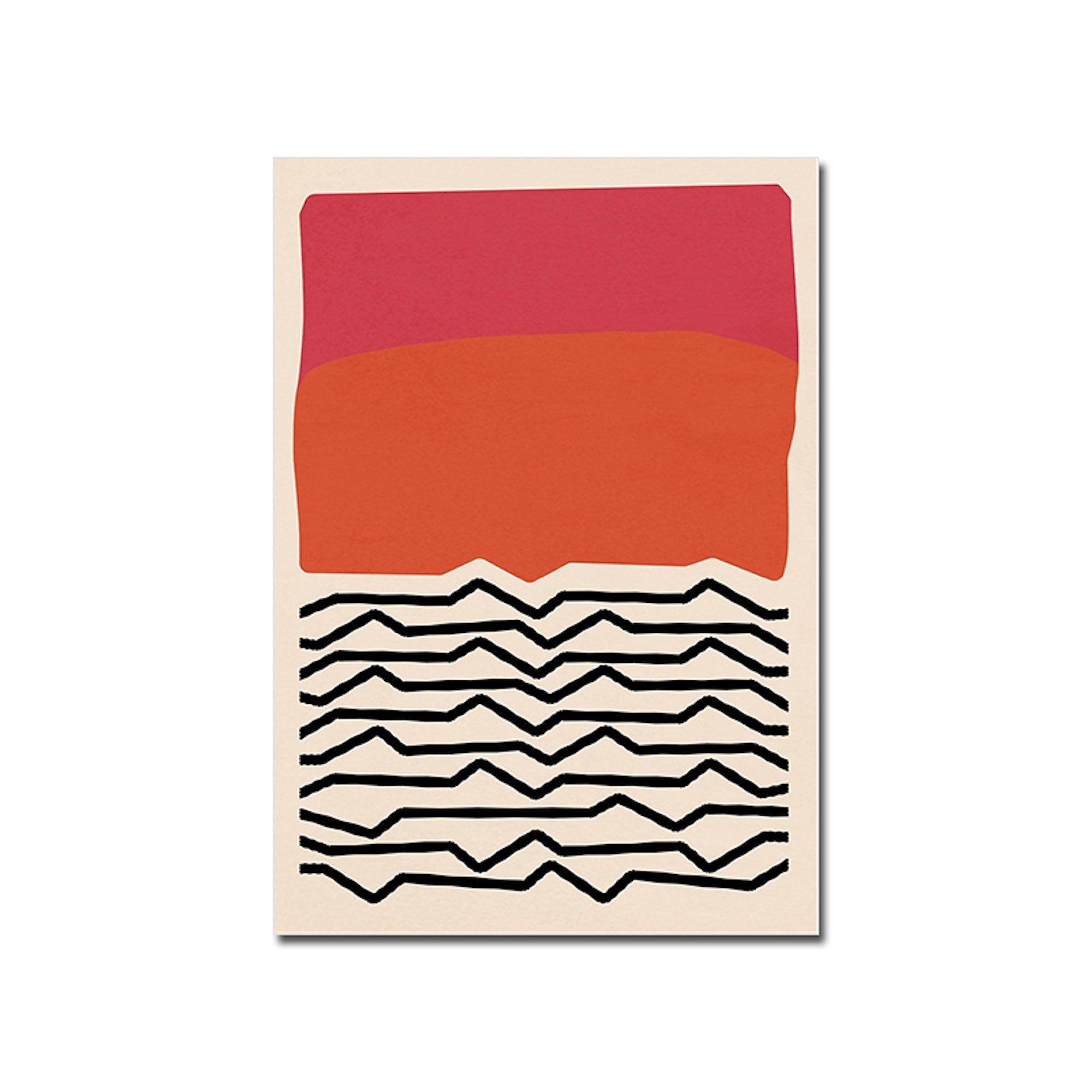 Affiche Abstraite Unica Nota · Poster minimaliste lignes et formes · Décoration murale moderne pour salon ou chambre