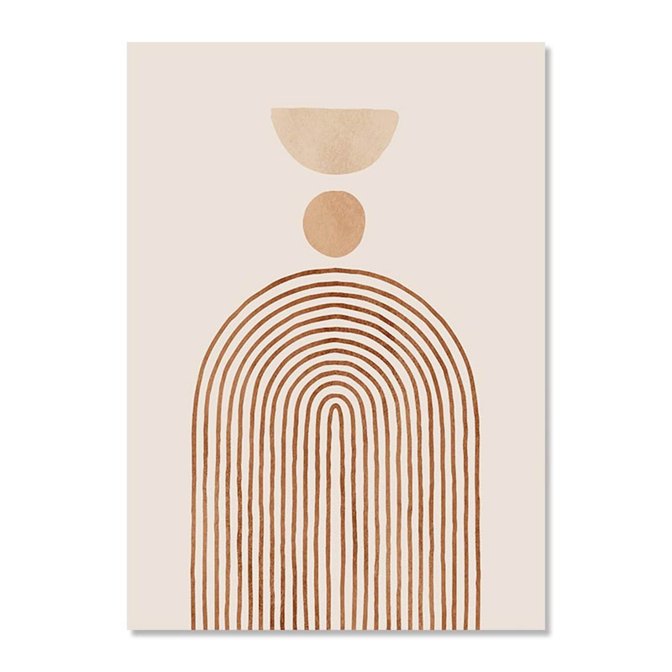 Affiche murale Unica Nota · Poster Boho Soleil &amp; Formes Géométriques · Décoration moderne et minimaliste