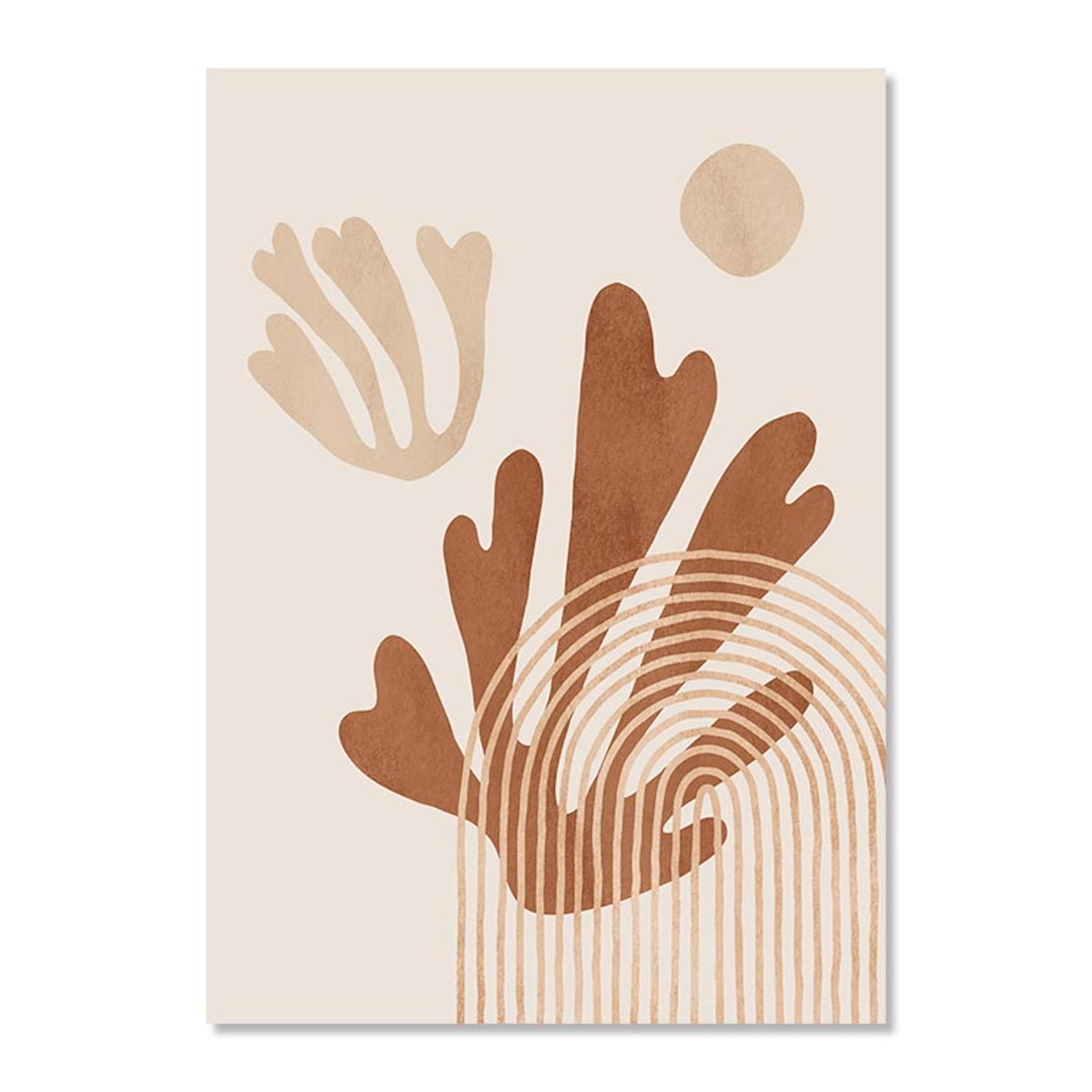 Affiche murale Unica Nota · Poster Boho Soleil &amp; Formes Géométriques · Décoration moderne et minimaliste