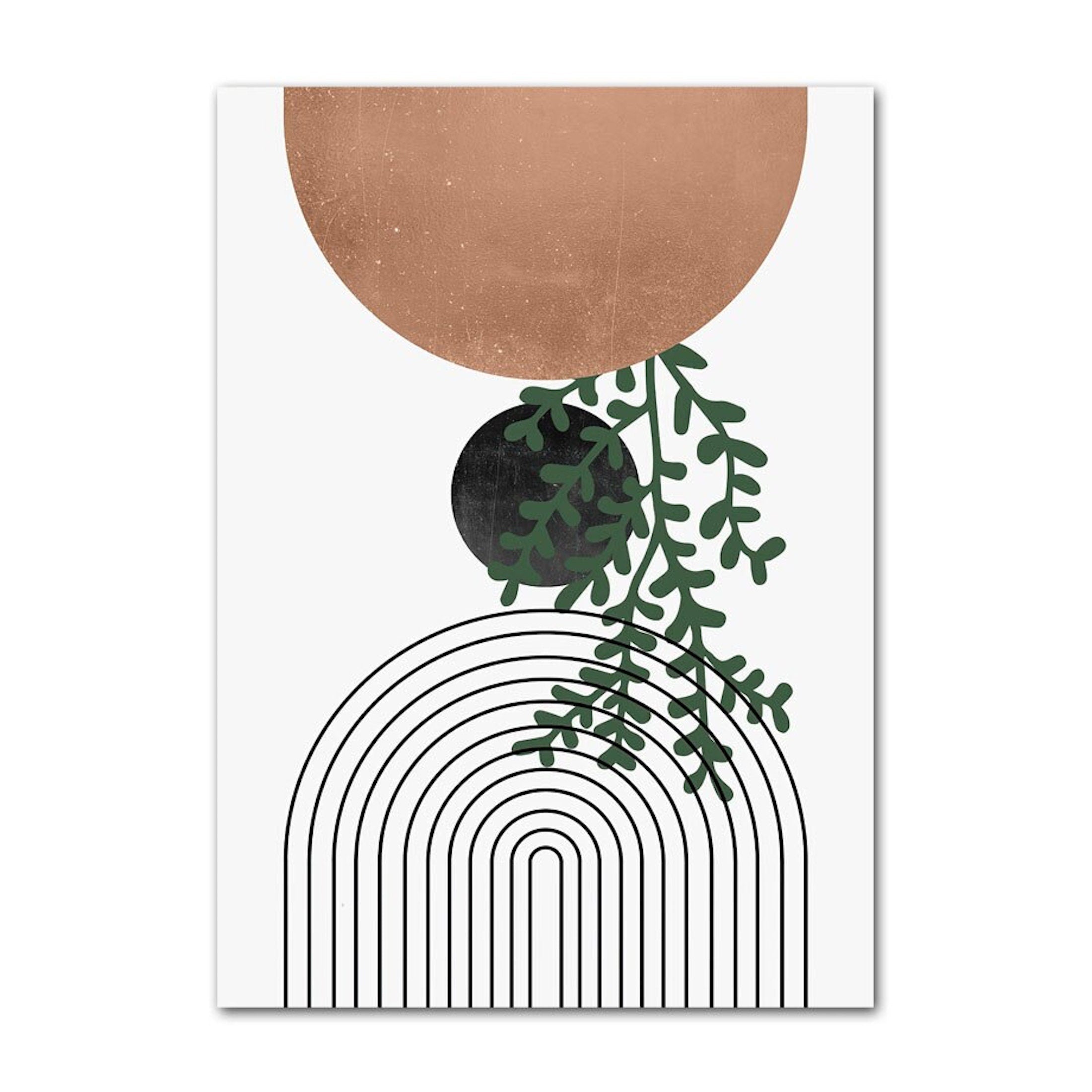 Affiche murale Unica Nota · Poster Plantes & Lignes Géométriques · Décoration naturelle et moderne
