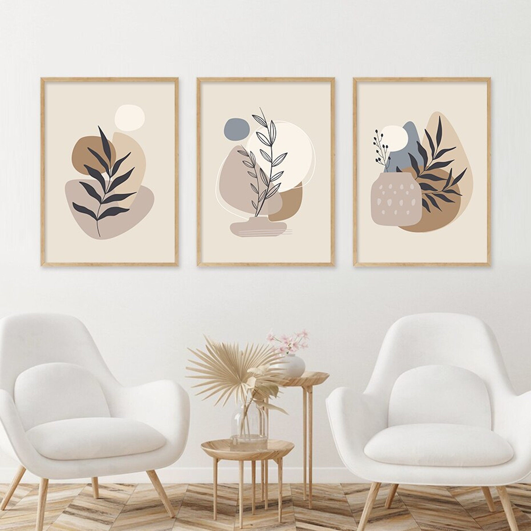 Poster Plantes en Pot – Style Bohème Chic | Impression Décorative Sans Cadre