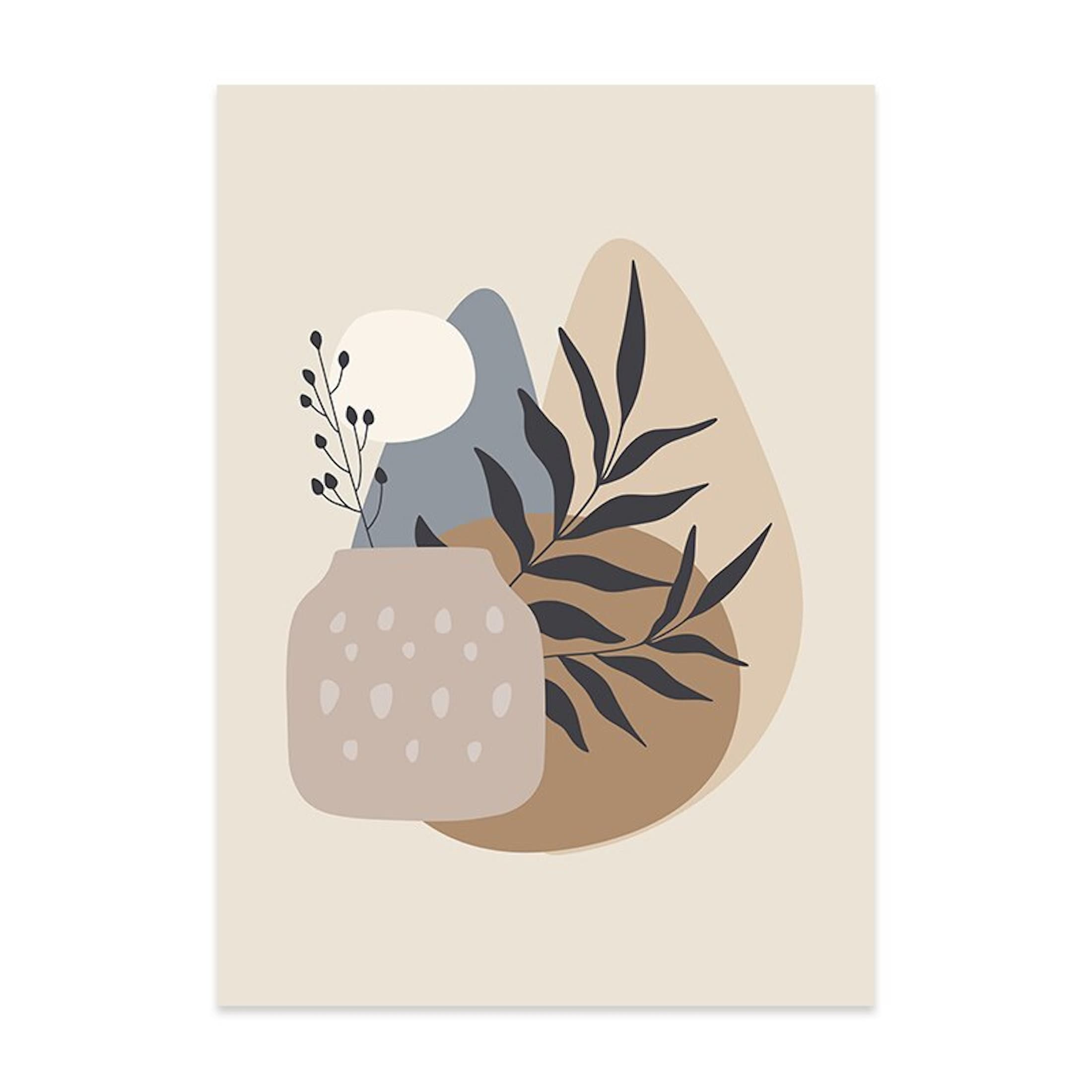 Poster Plantes en Pot – Style Bohème Chic | Impression Décorative Sans Cadre