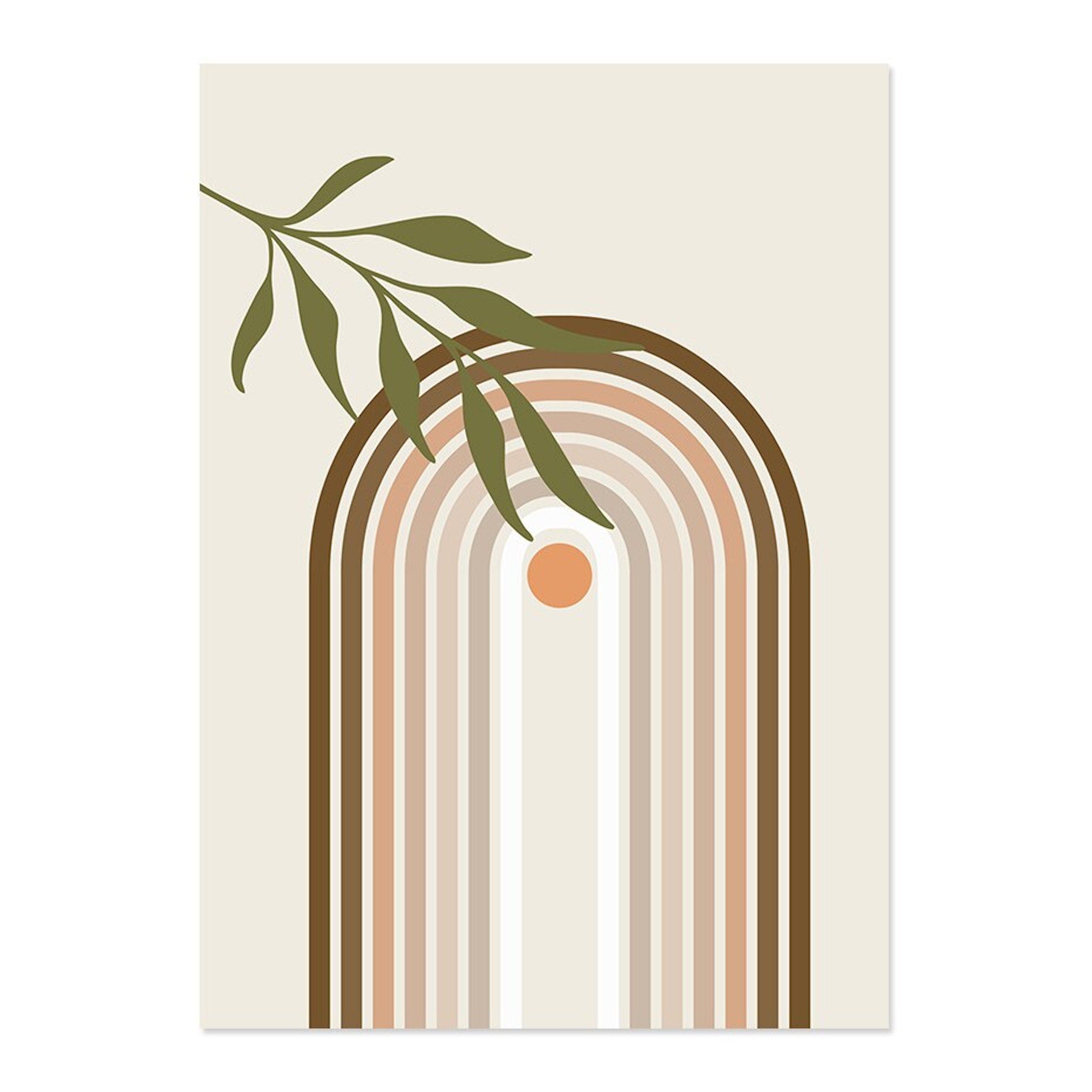 Affiche Plantes Boho Unica Nota · Poster minimaliste lignes modernes · Décoration murale naturelle pour salon, chambre ou bureau