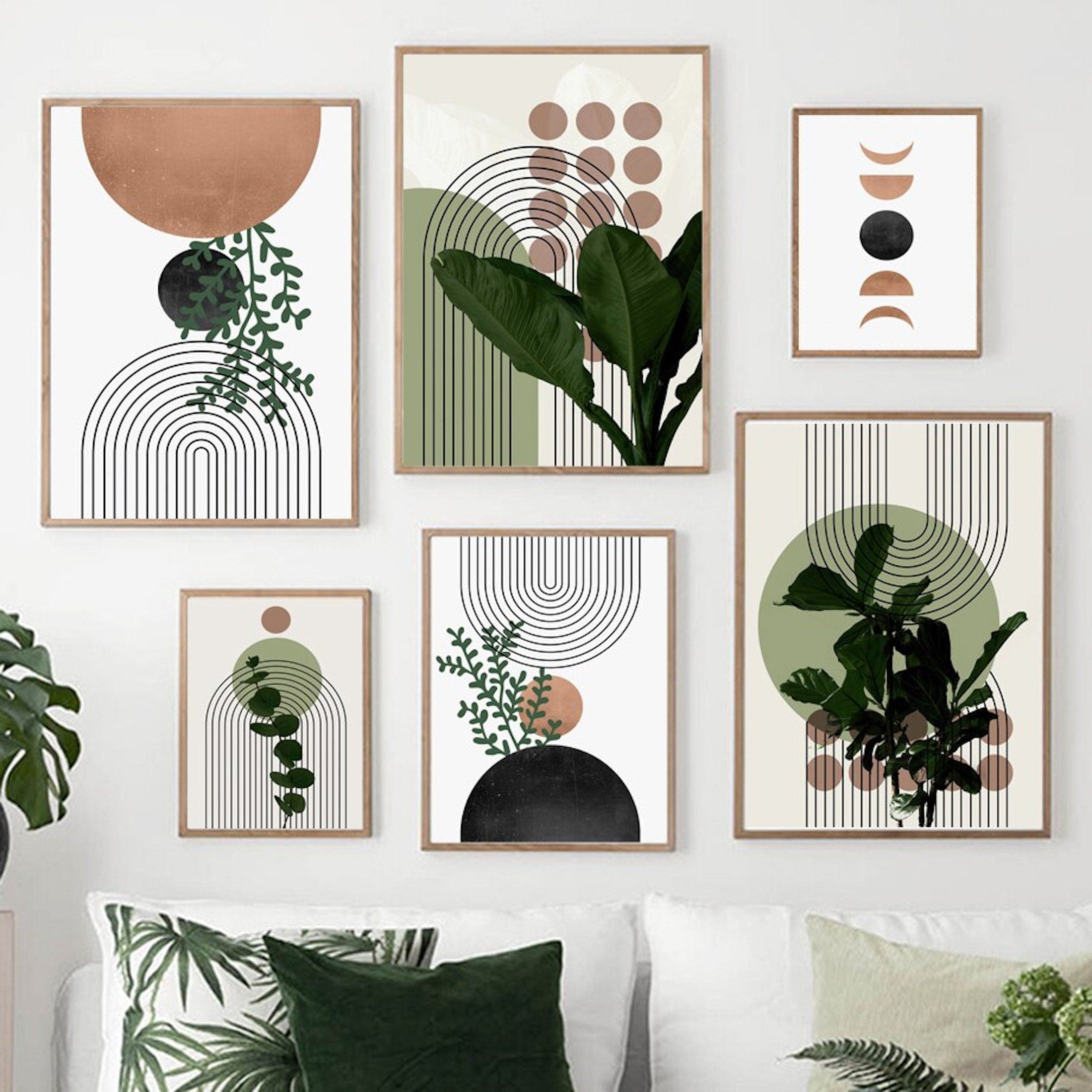 Affiche murale Unica Nota · Poster Plantes & Lignes Géométriques · Décoration naturelle et moderne