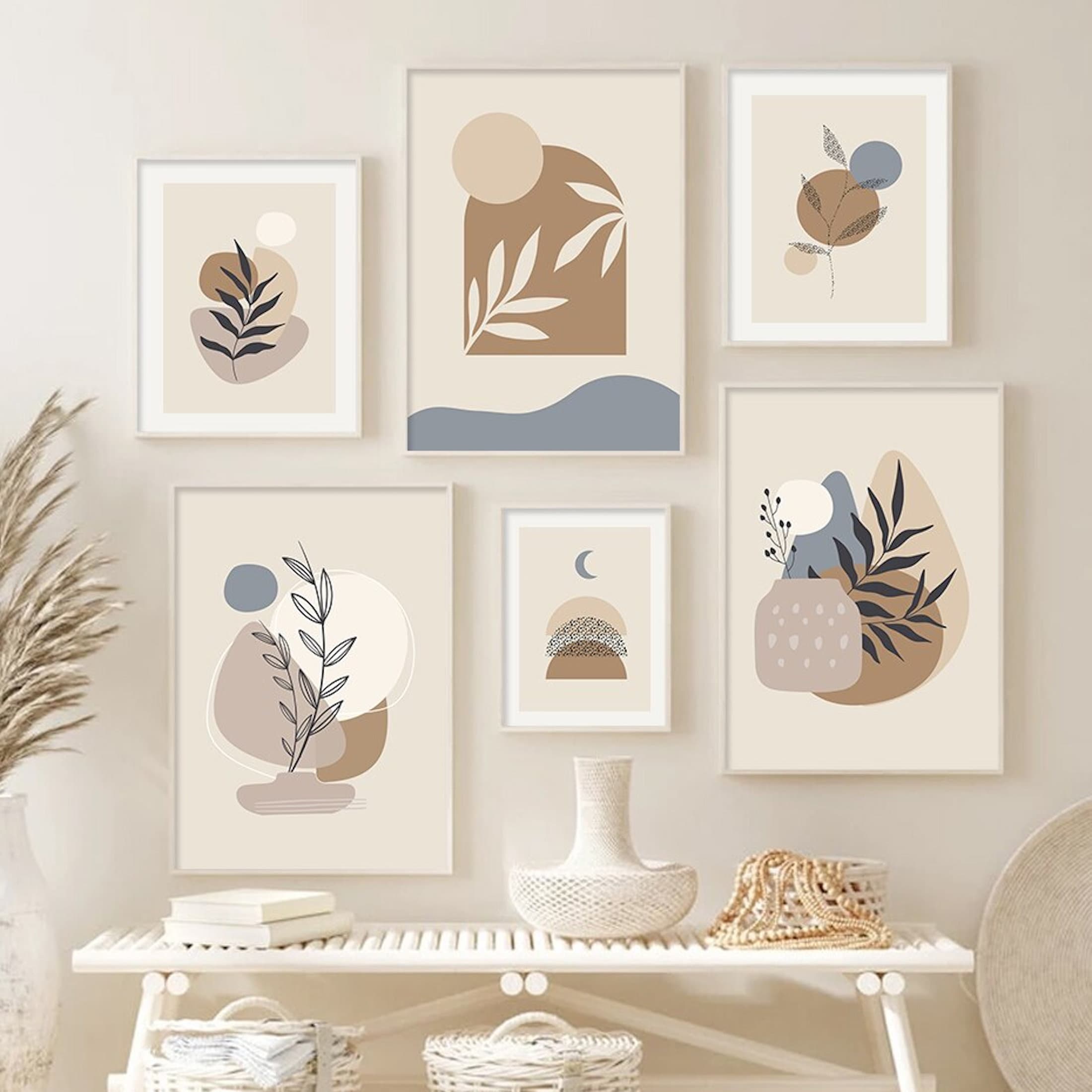 Poster Plantes en Pot – Style Bohème Chic | Impression Décorative Sans Cadre