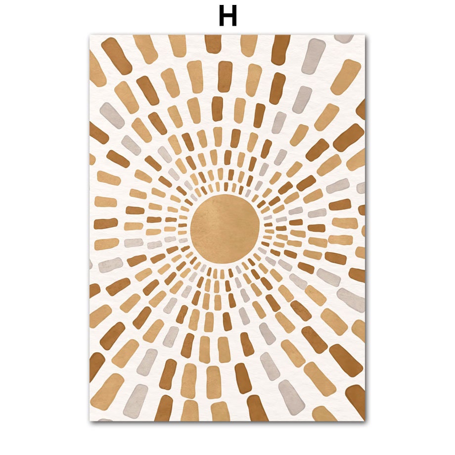 Affiche chambre enfant Unica Nota · Poster Boho Soleil et Voitures · Décoration murale colorée et joyeuse