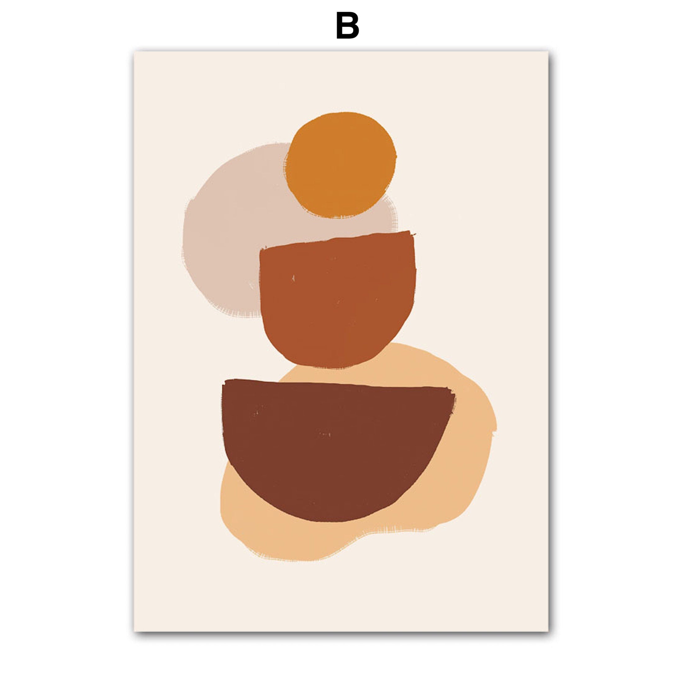 Affiche murale Unica Nota · Poster Boho Abstrait Montagnes & Soleil · Décoration naturelle et moderne pour salon ou chambre