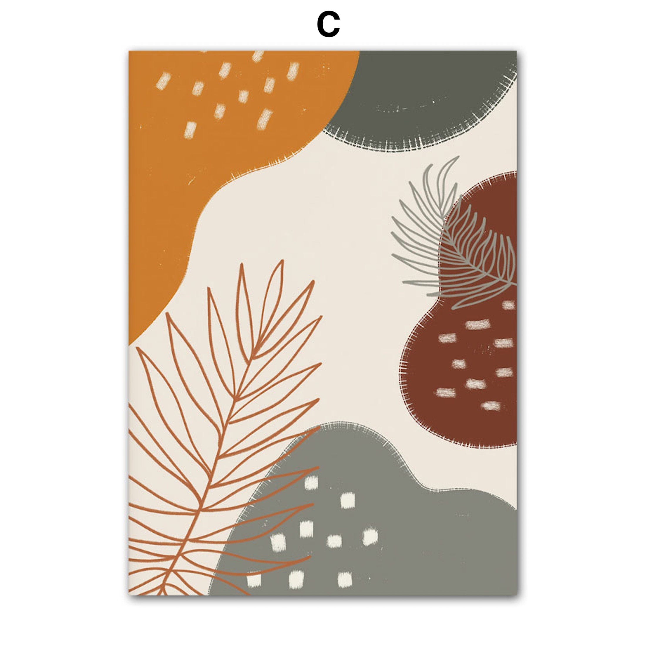 Affiche murale Unica Nota · Poster Boho Abstrait Montagnes & Soleil · Décoration naturelle et moderne pour salon ou chambre