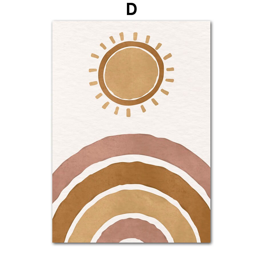 Affiche chambre enfant Unica Nota · Poster Boho Soleil et Voitures · Décoration murale colorée et joyeuse