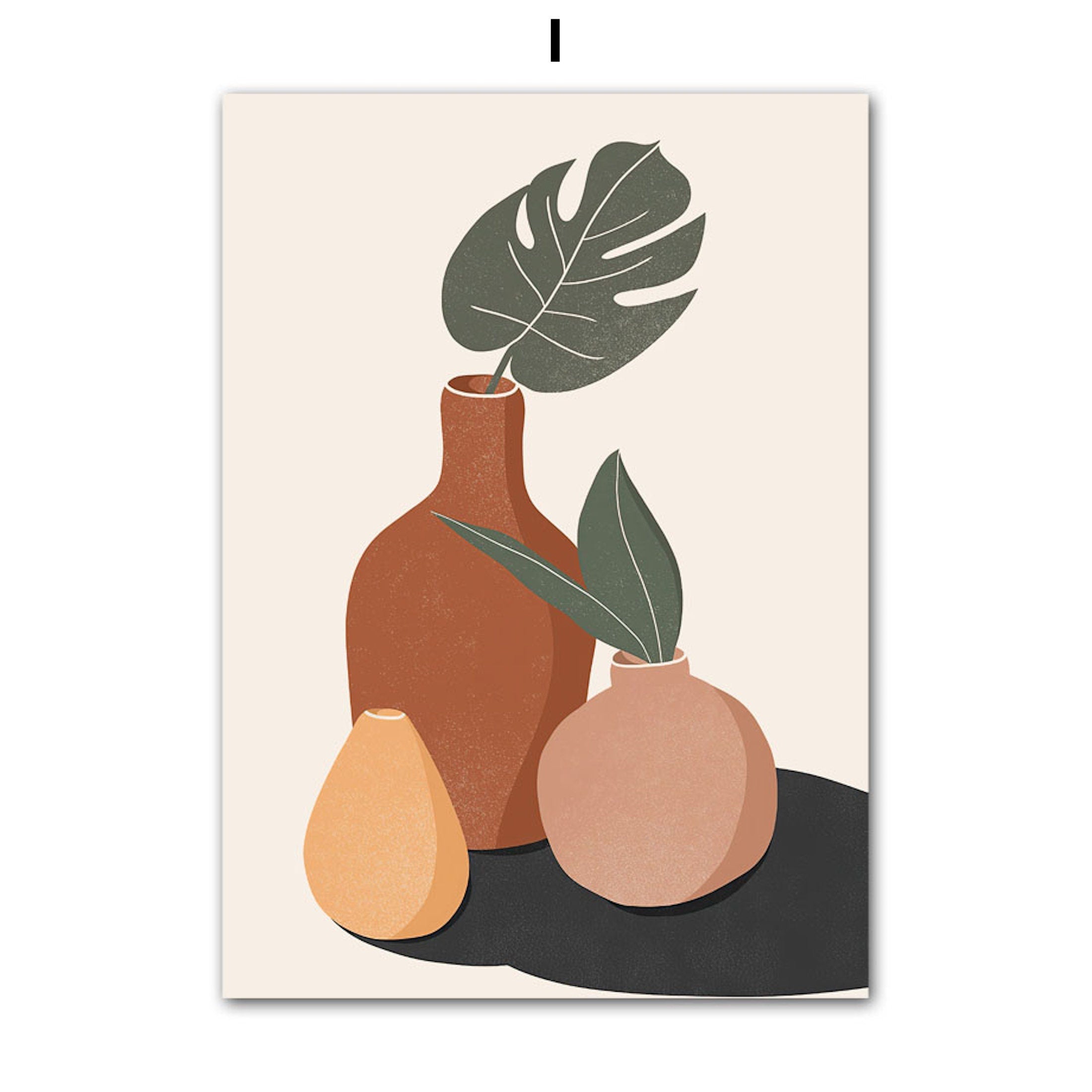 Affiche murale Unica Nota · Poster Boho Abstrait Montagnes & Soleil · Décoration naturelle et moderne pour salon ou chambre