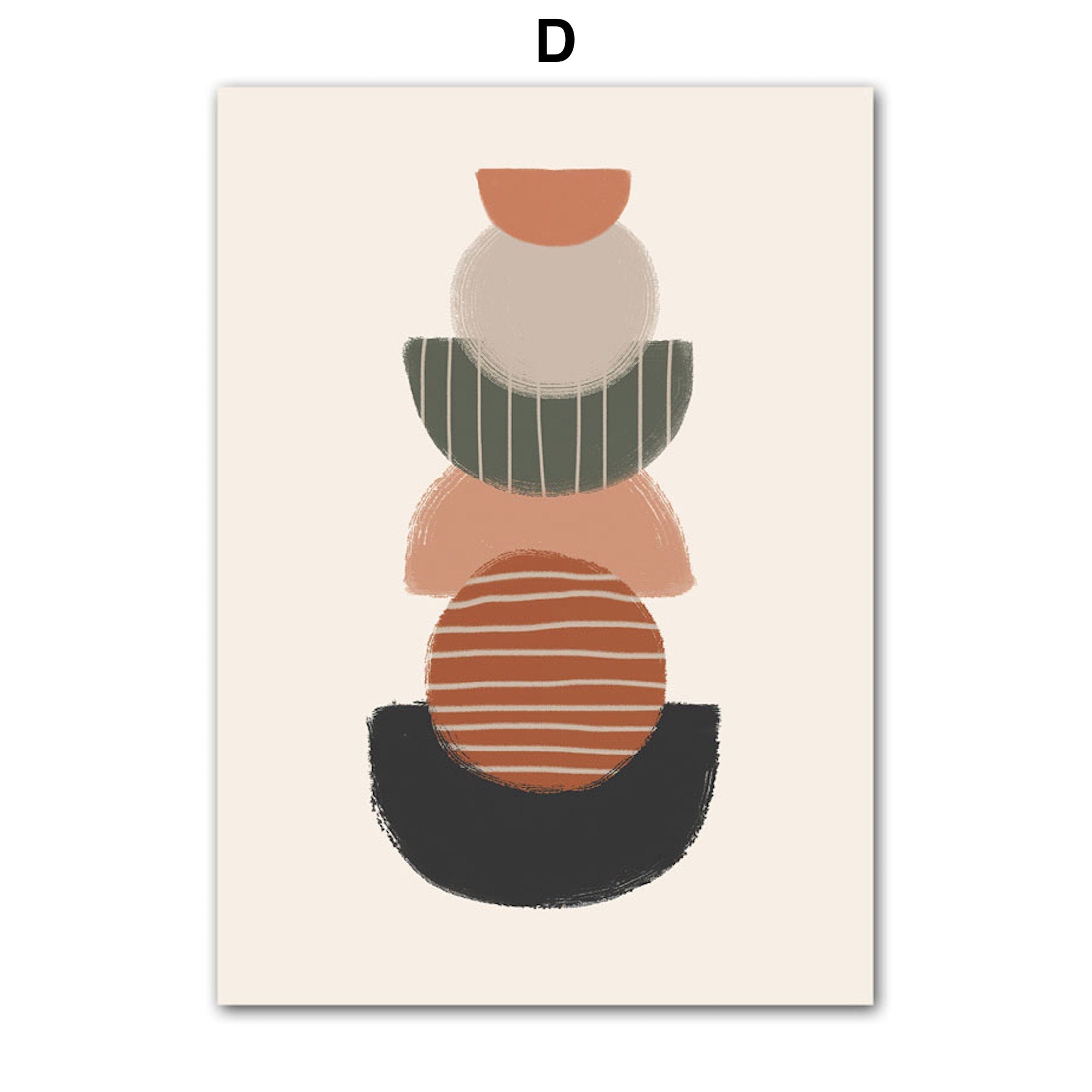 Affiche murale Unica Nota · Poster Boho Abstrait Montagnes & Soleil · Décoration naturelle et moderne pour salon ou chambre