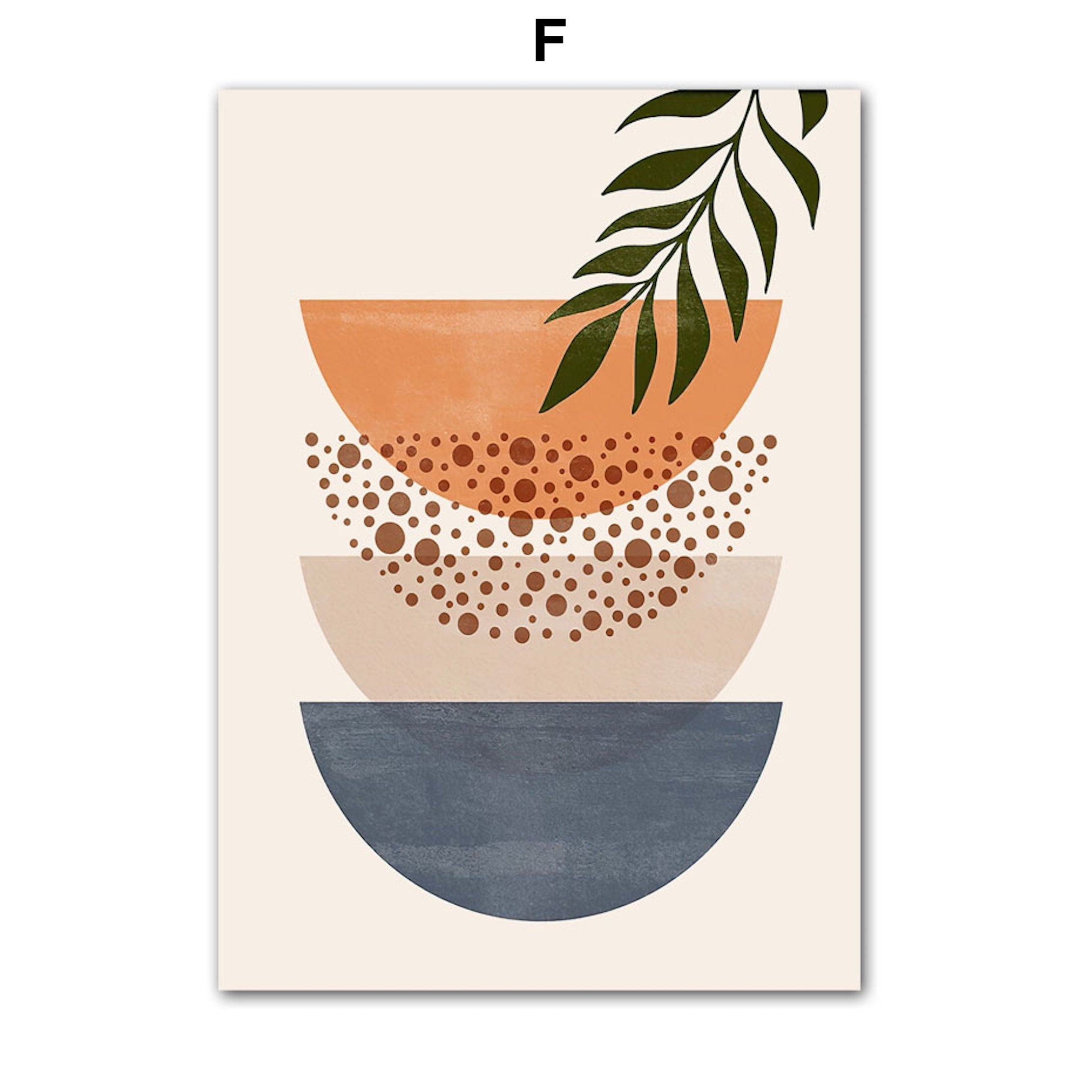 Affiche murale Unica Nota · Poster Boho Abstrait Montagnes & Soleil · Décoration naturelle et moderne pour salon ou chambre